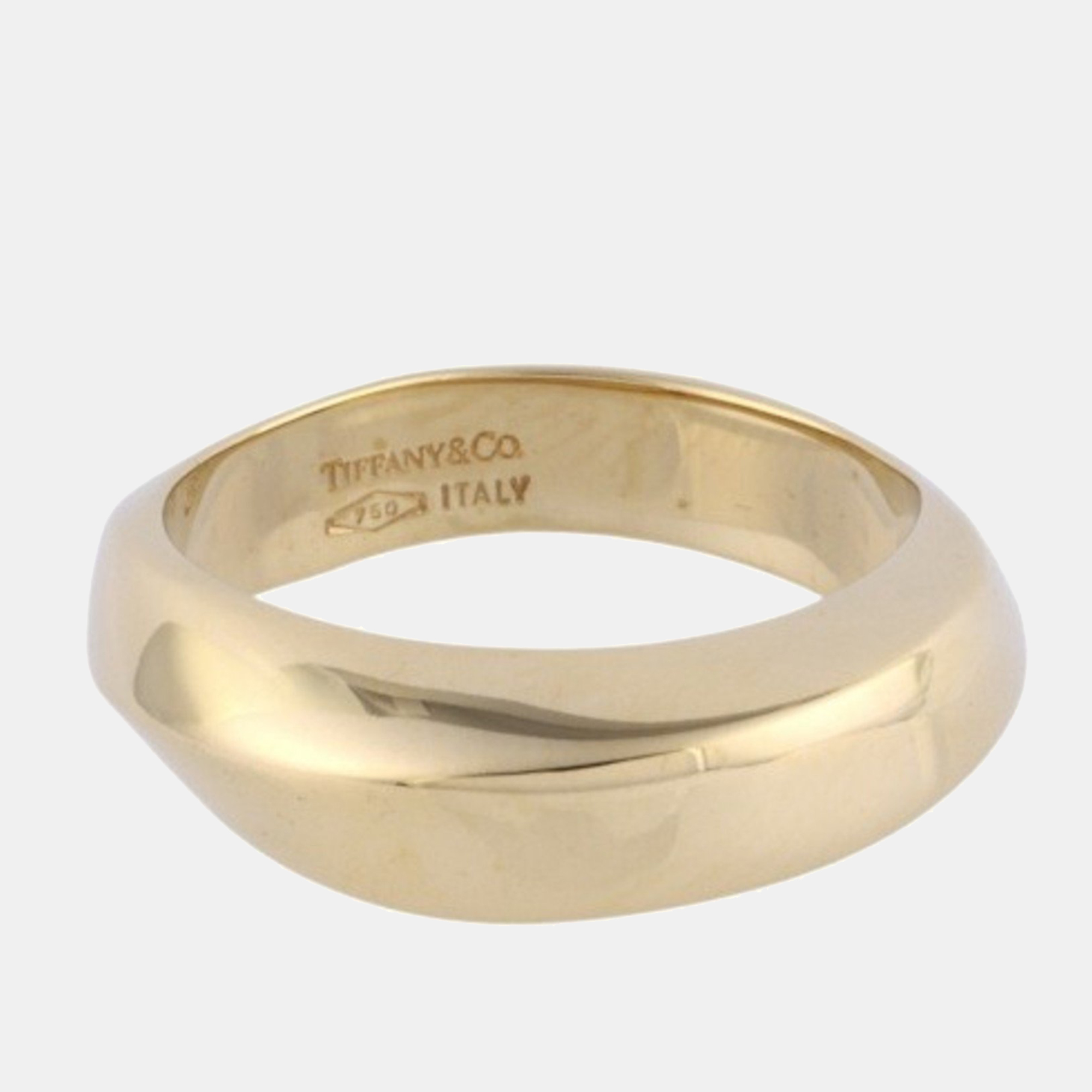 Tiffany & Co.  Knite Edge 18K Yellow Gold Ring EU 52