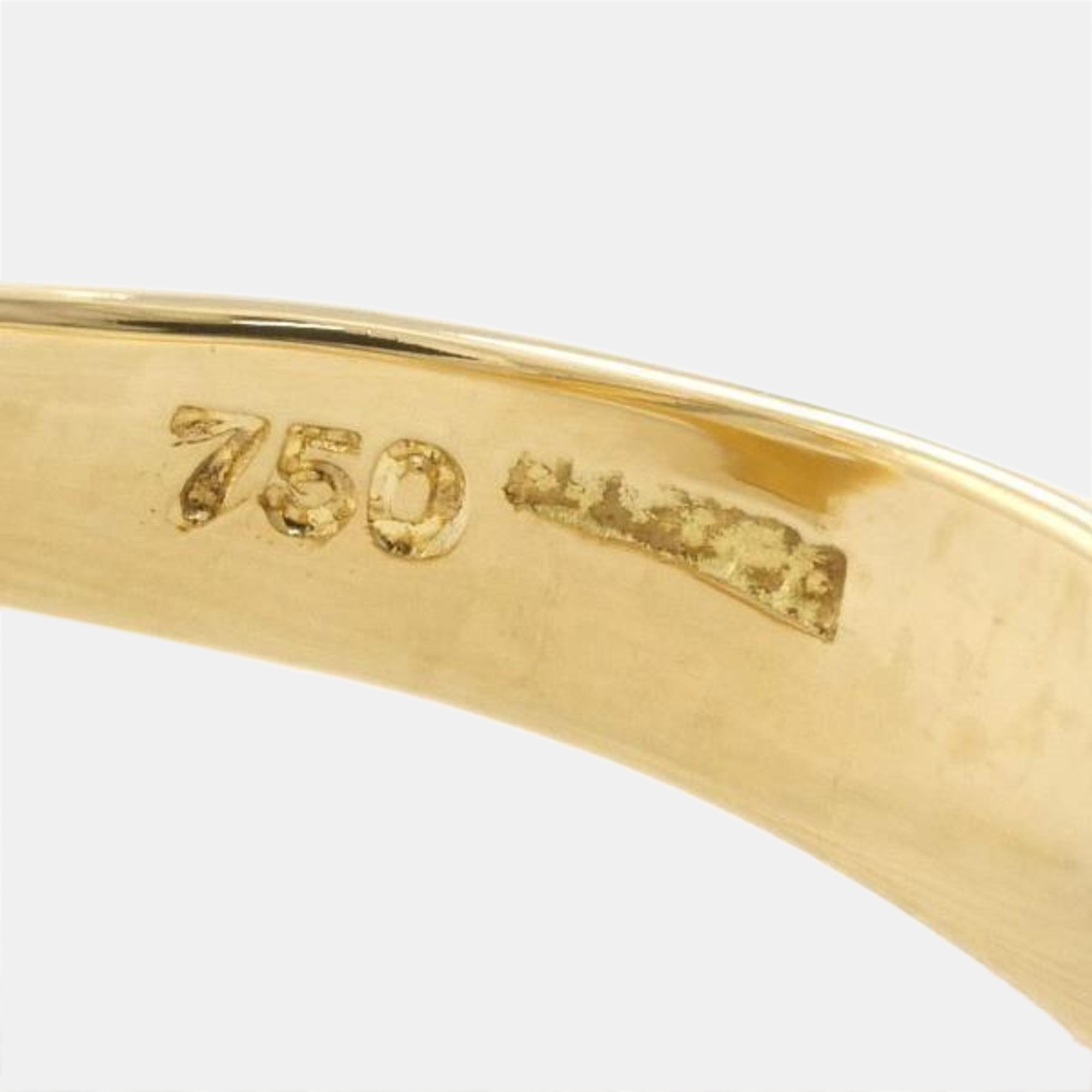 Tiffany & Co. Elsa Peretti Open Heart 18K Yellow Gold Ring EU 50.5