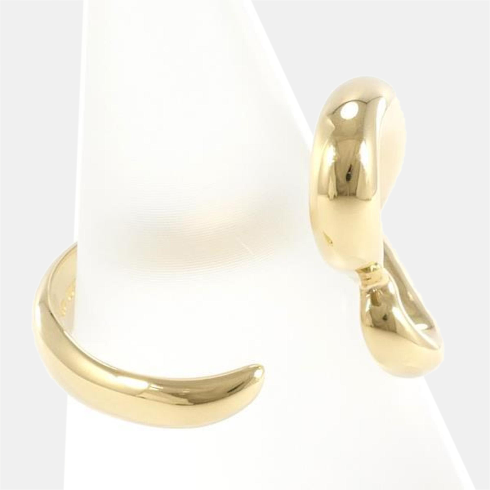 Tiffany & Co. Elsa Peretti Open Heart 18K Yellow Gold Ring EU 50.5
