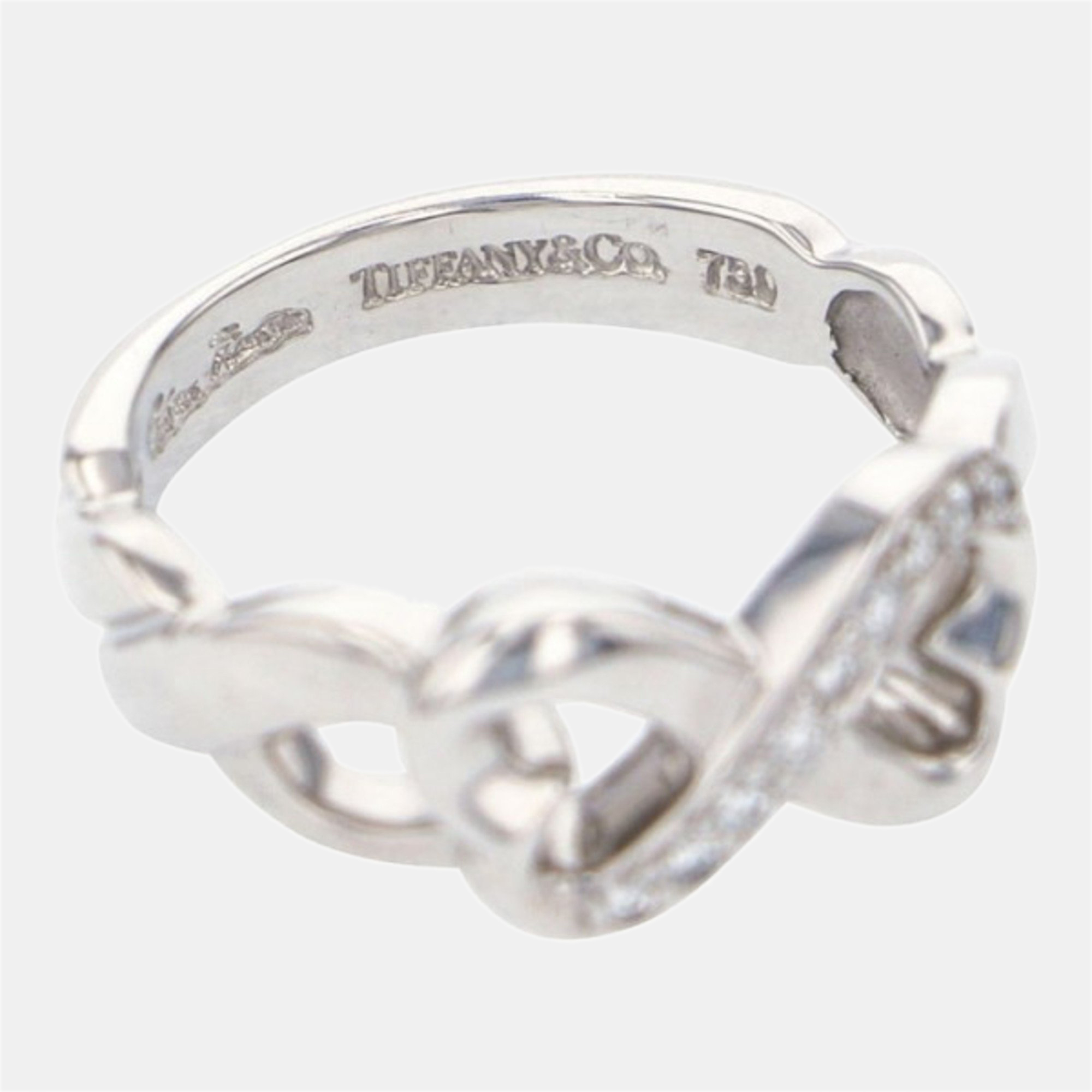 

Tiffany & Co. Paloma Picasso 18K White Gold Diamond Ring EU 48