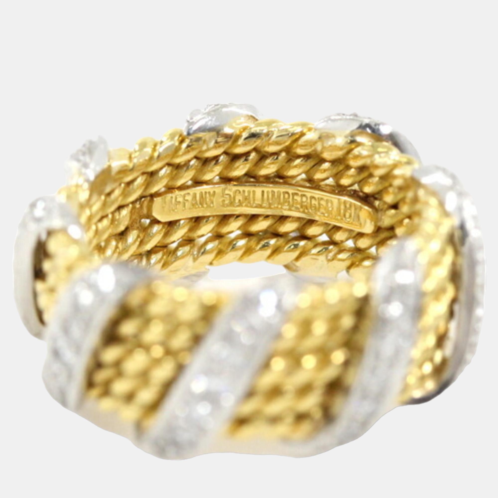 Tiffany & Co. Tiffany & Co. Schlumberger 18K Yellow Gold Diamond Ring EU 54.5
Tiffany & Co. Tiffany & Co. Schlumberger 18K Yellow Gold Diamond Ring EU 54.5