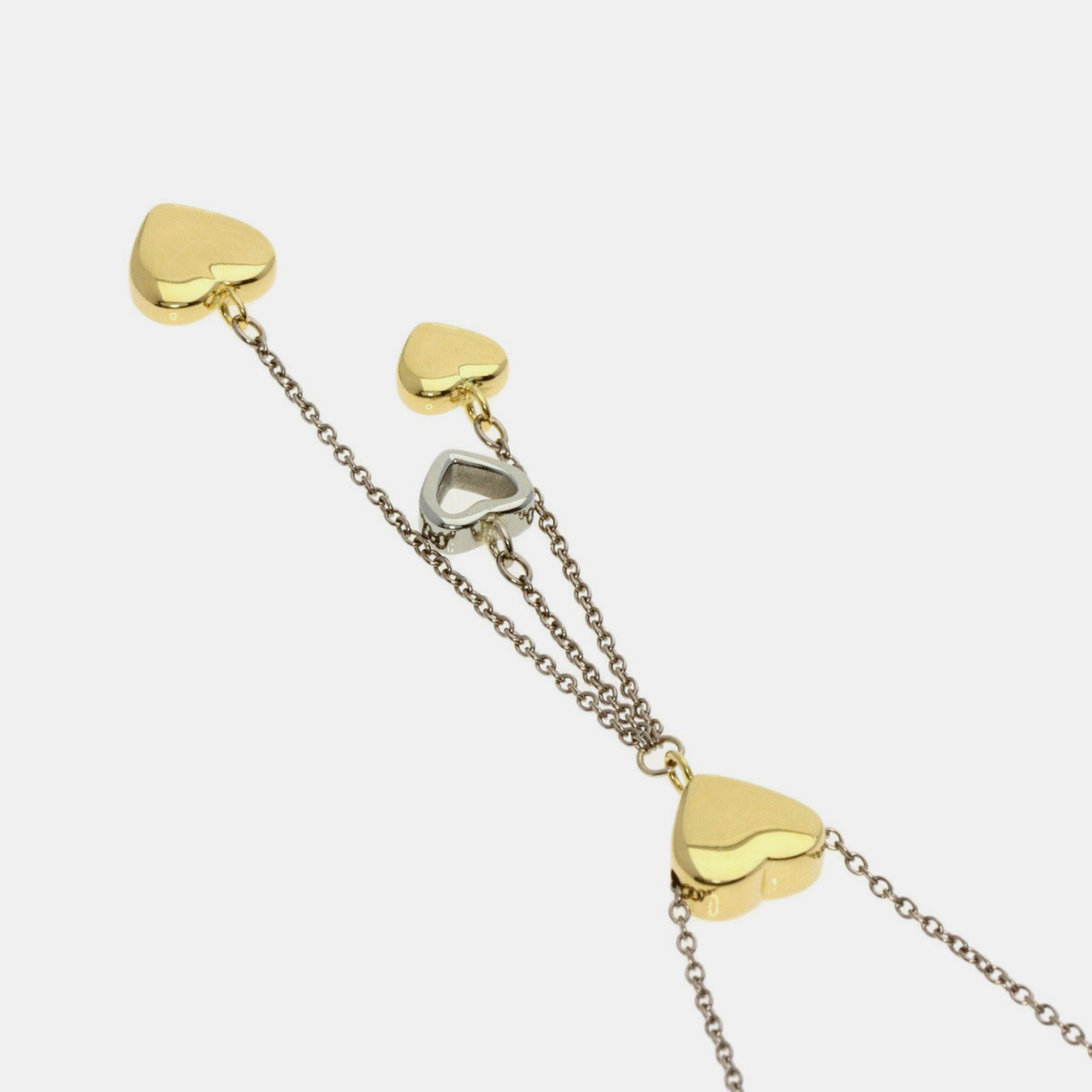 Tiffany & Co. Multi Heart Drop 18K Yellow Gold White Gold Necklace