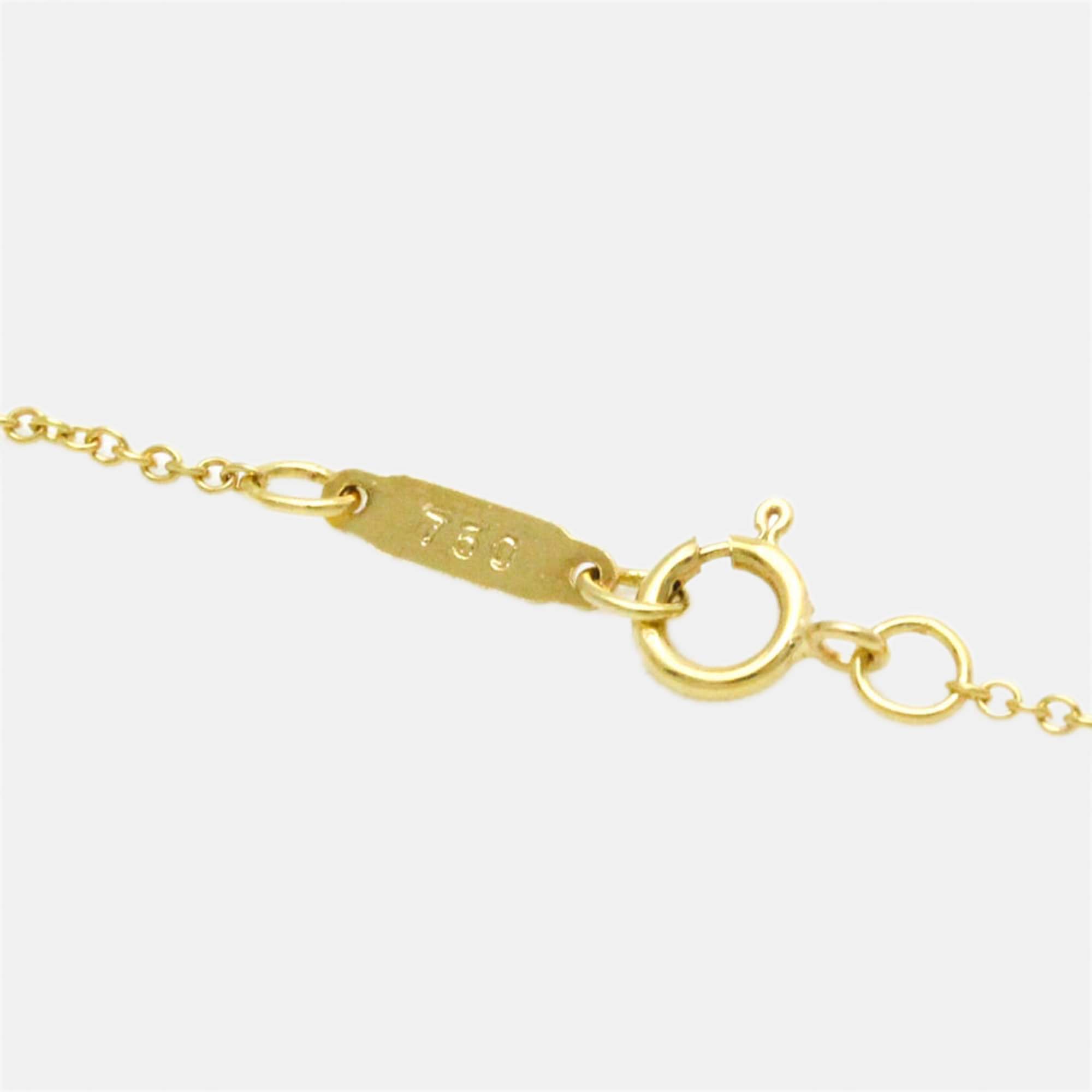 Tiffany & Co. Twisted Heart Key 18K Yellow Gold Necklace