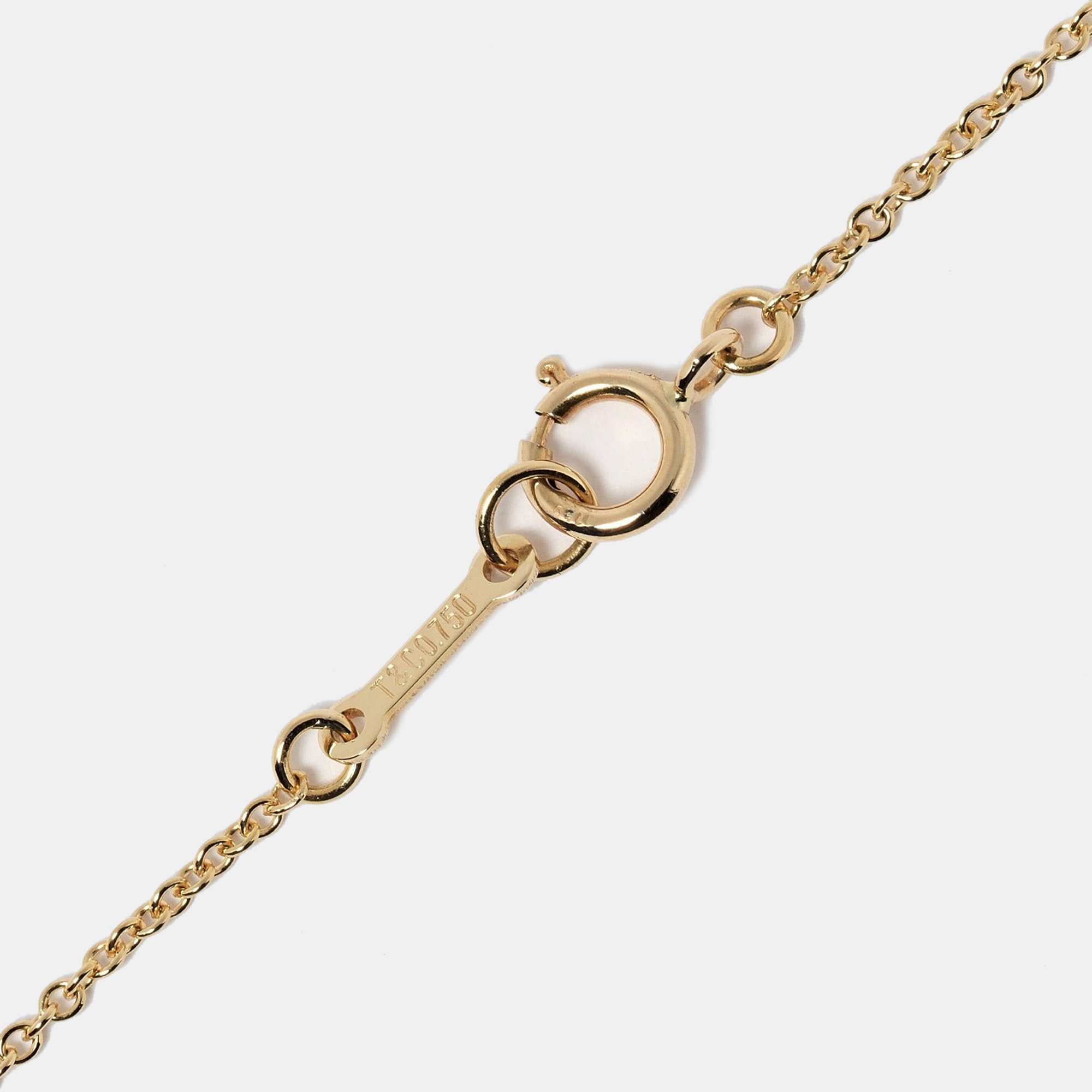 Tiffany & Co. Elsa Peretti Interlocking Ovals 18K Yellow Gold Necklace