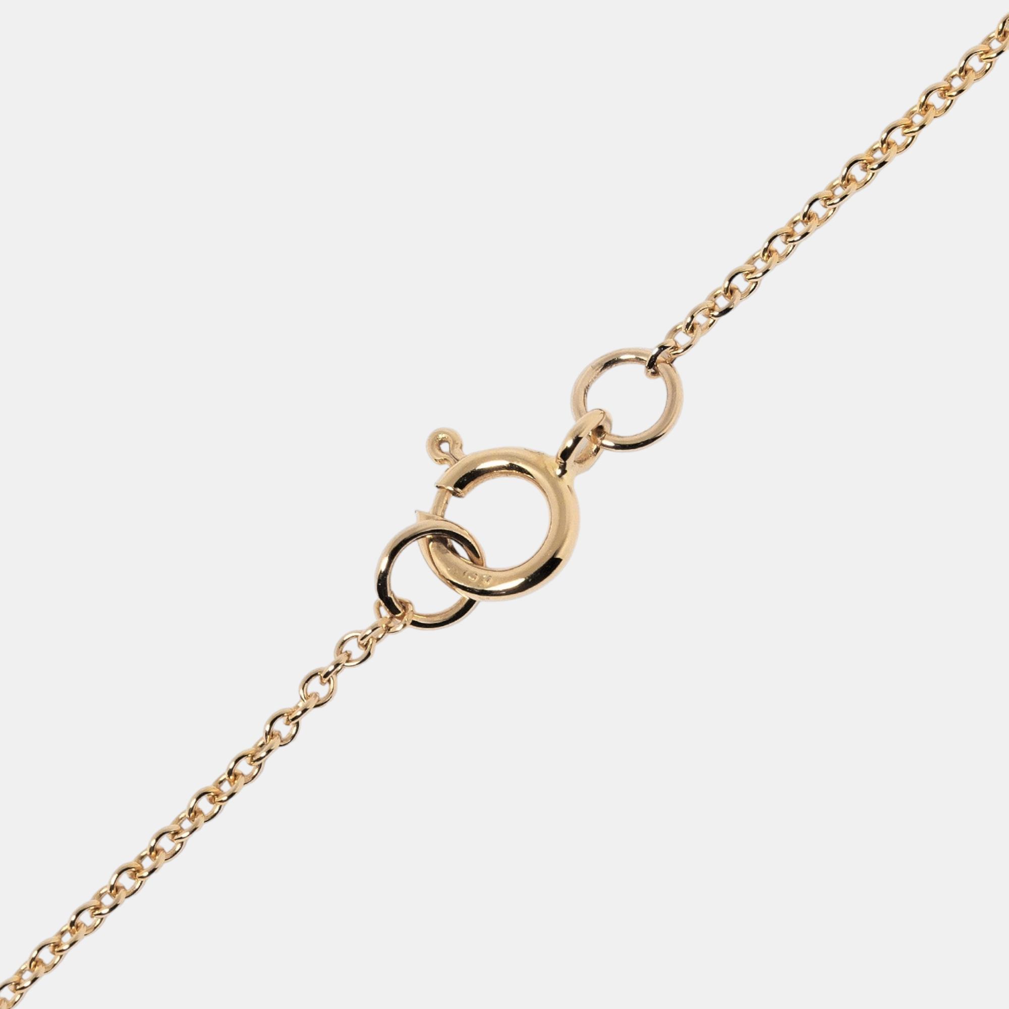 Tiffany & Co. Cross My Heart 18K Rose Gold Necklace