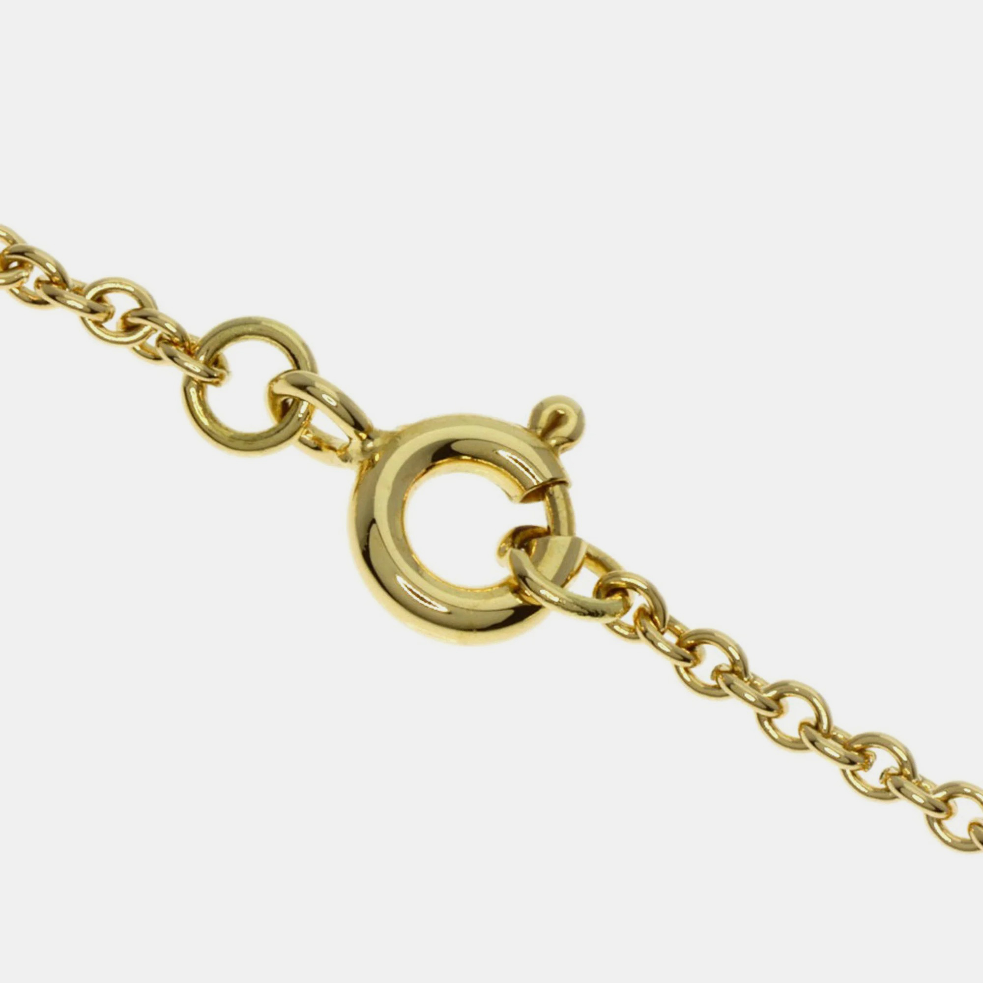 Tiffany & Co. Elsa Peretti Open Heart 18K Yellow Gold Bracelet 17.5