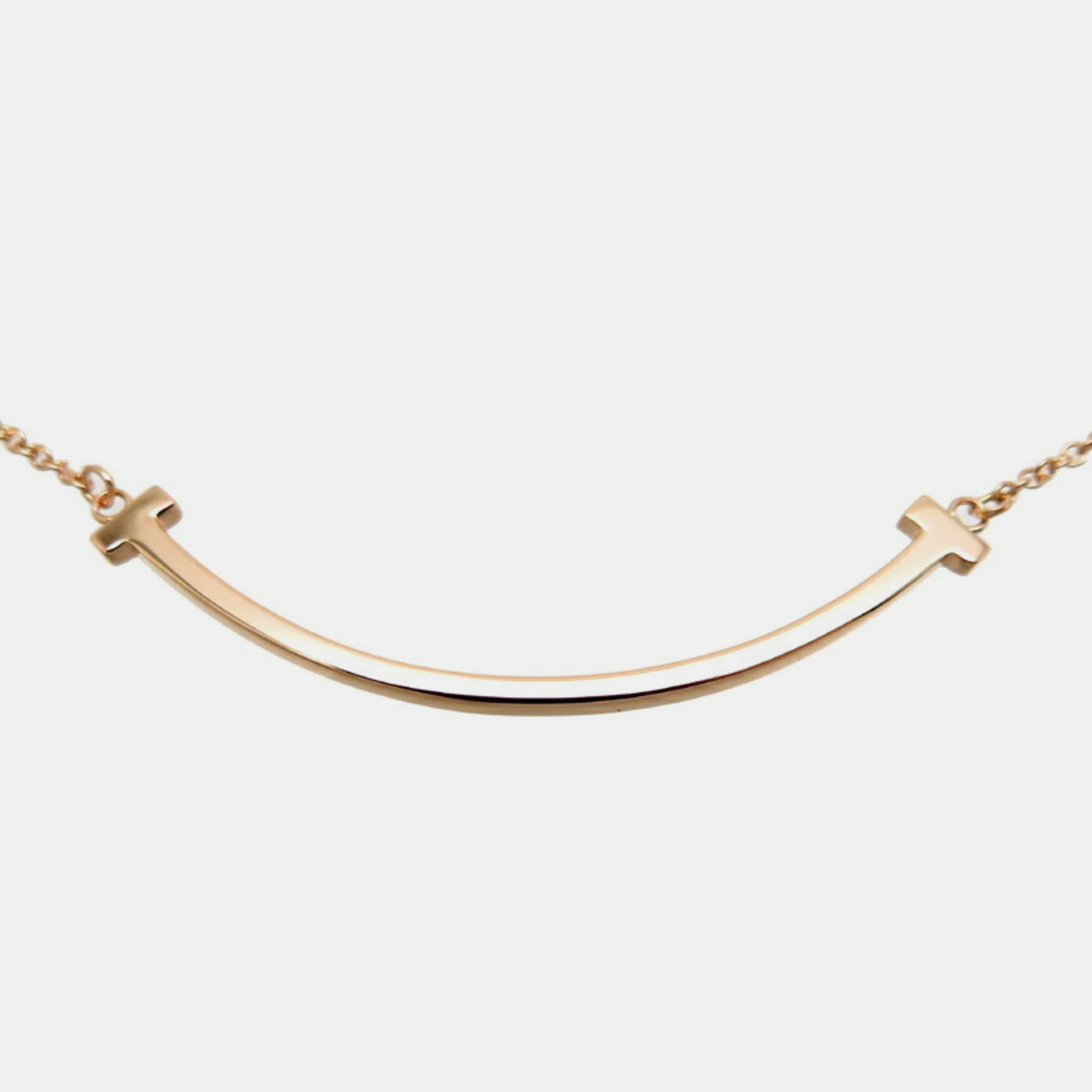 Tiffany & Co. T Smile Small 18K Rose Gold Necklace