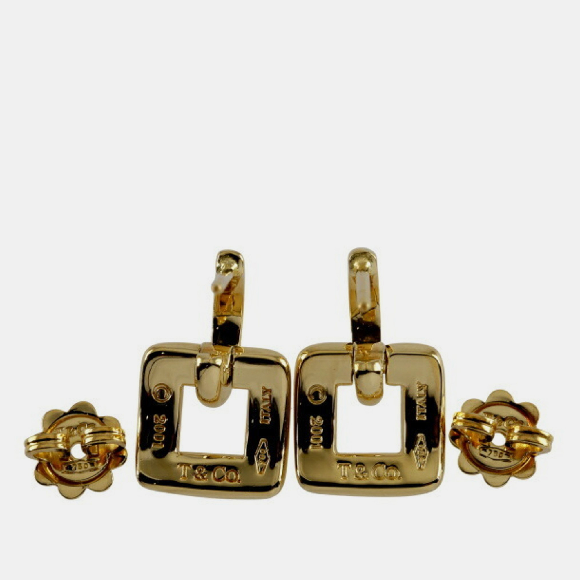 Tiffany & Co. T Square 18K Yellow Gold Earrings