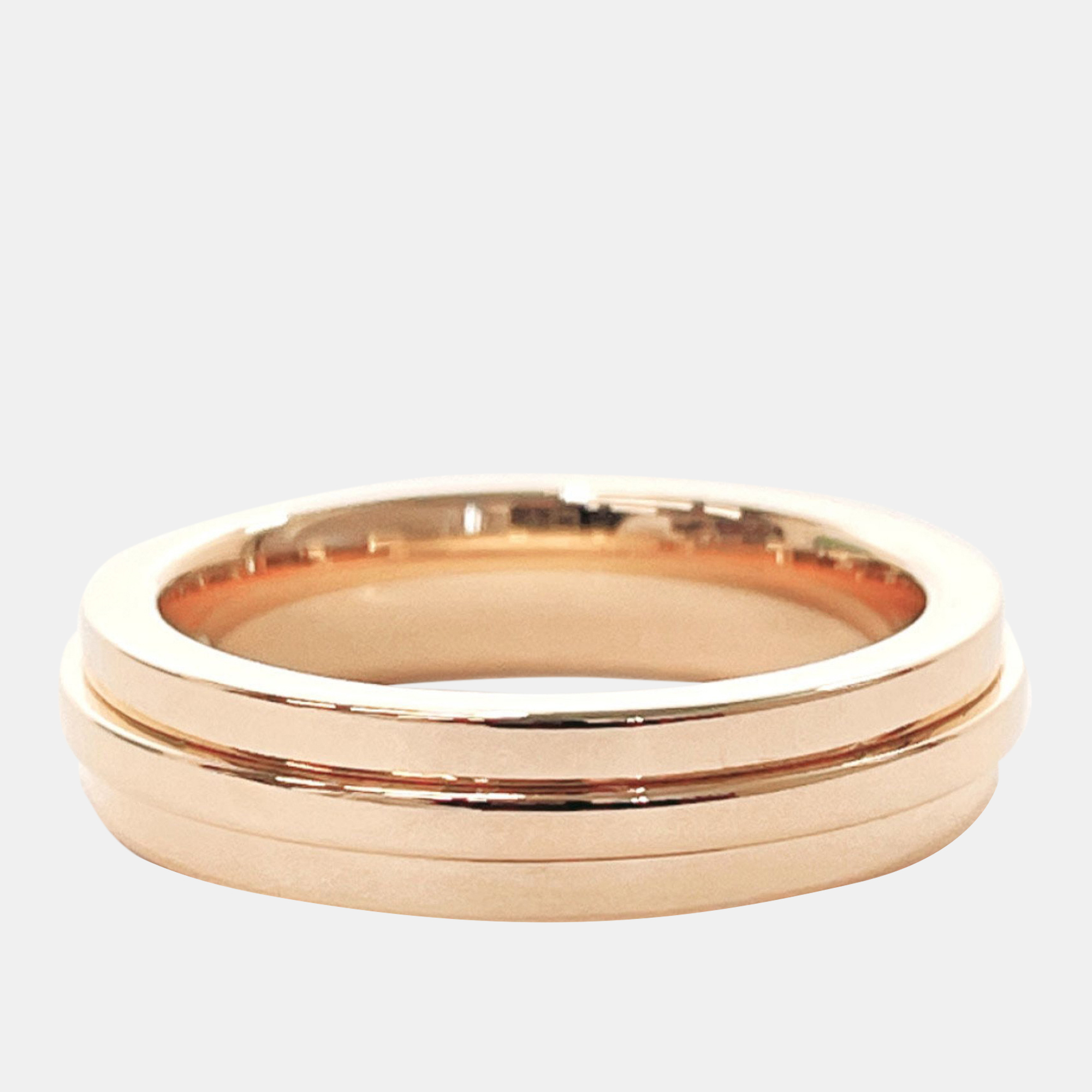Tiffany & Co. 18K Rose Gold T Narrow Band Ring EU 49