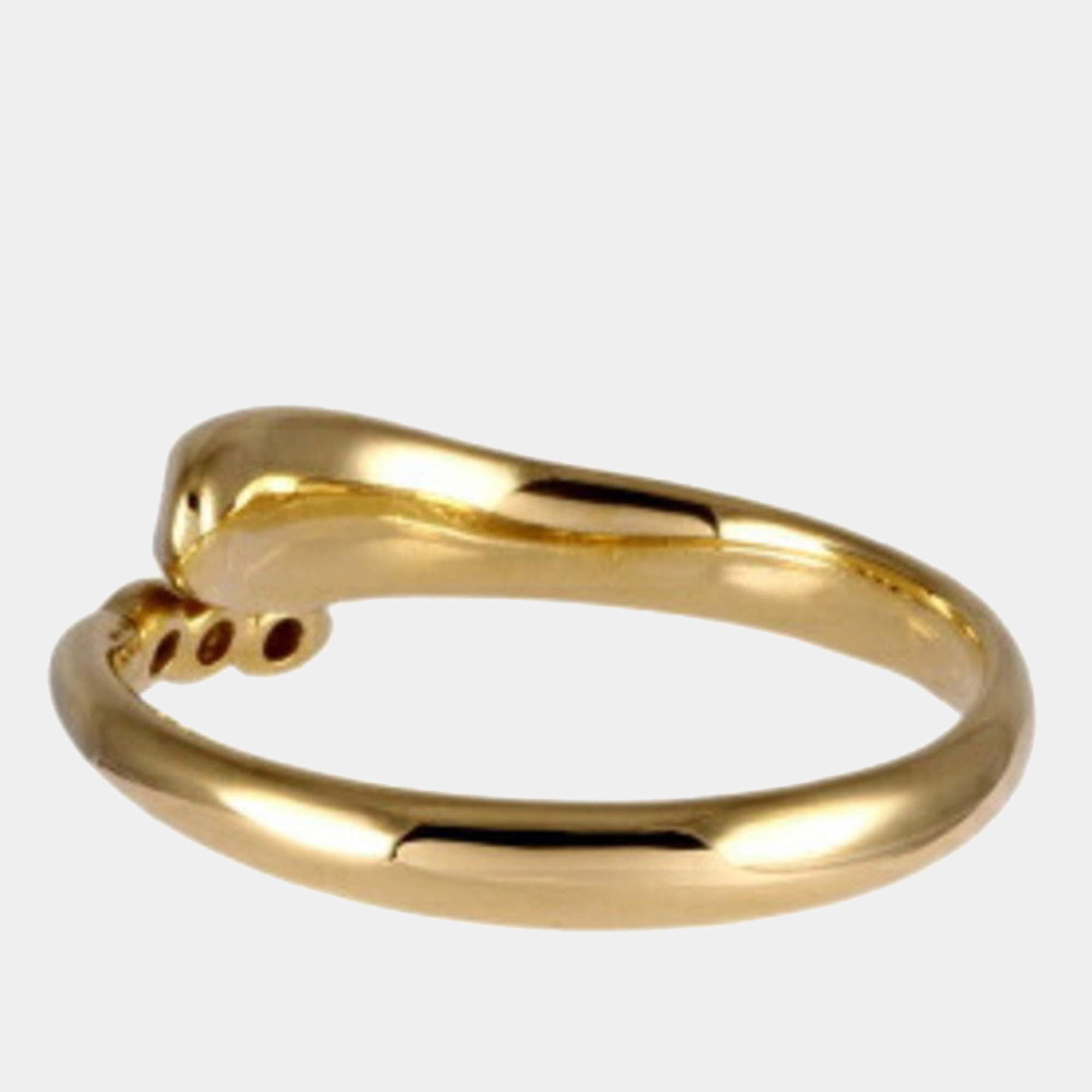 Tiffany & Co. 18K Yellow Gold And Diamond Elsa Peretti Snake Ring