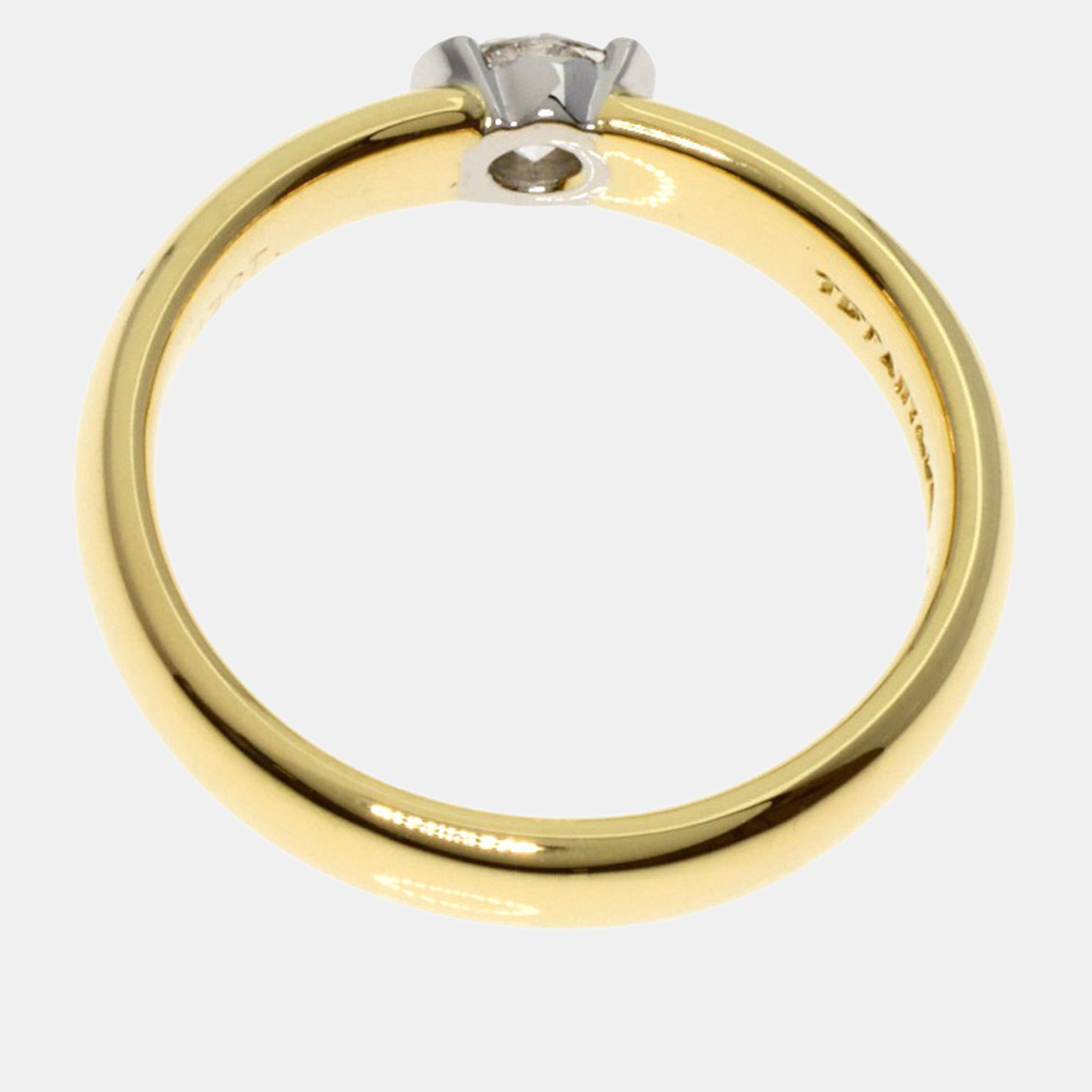Tiffany & Co. 18K Yellow Gold And Diamond Etoile Band Ring EU 49