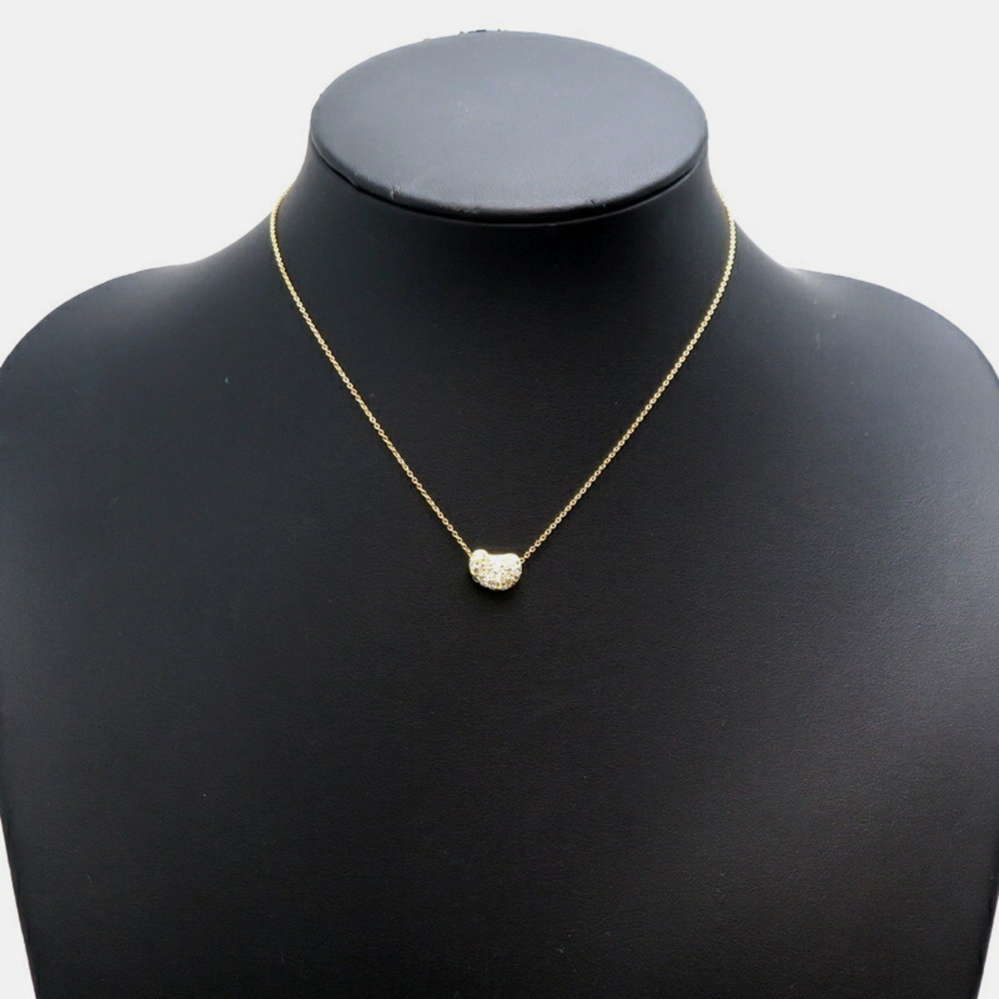 Tiffany & Co. Bean 18K Yellow Gold Diamond Necklace