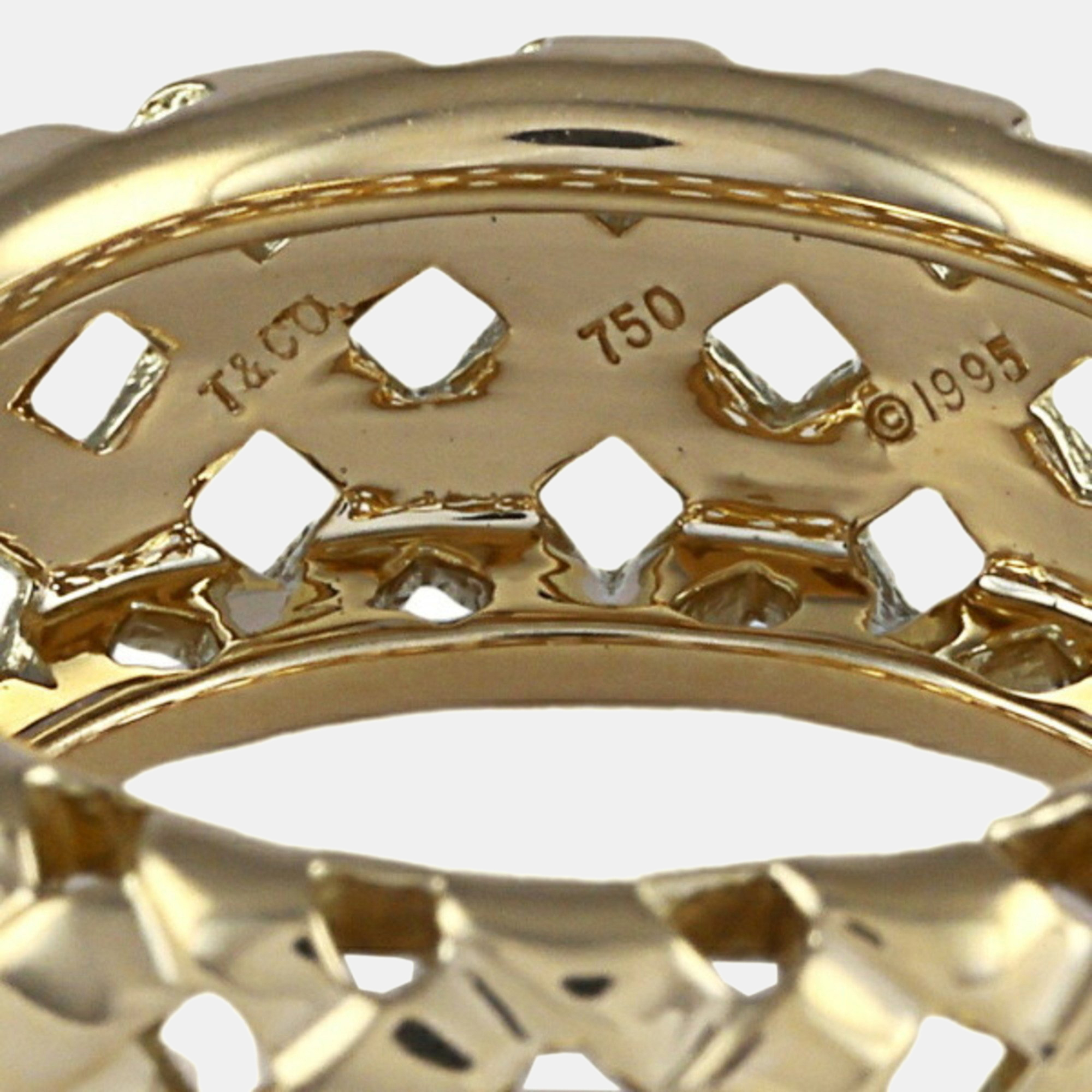 Tiffany & Co. 18K Yellow Gold Somerset Band Ring EU 53