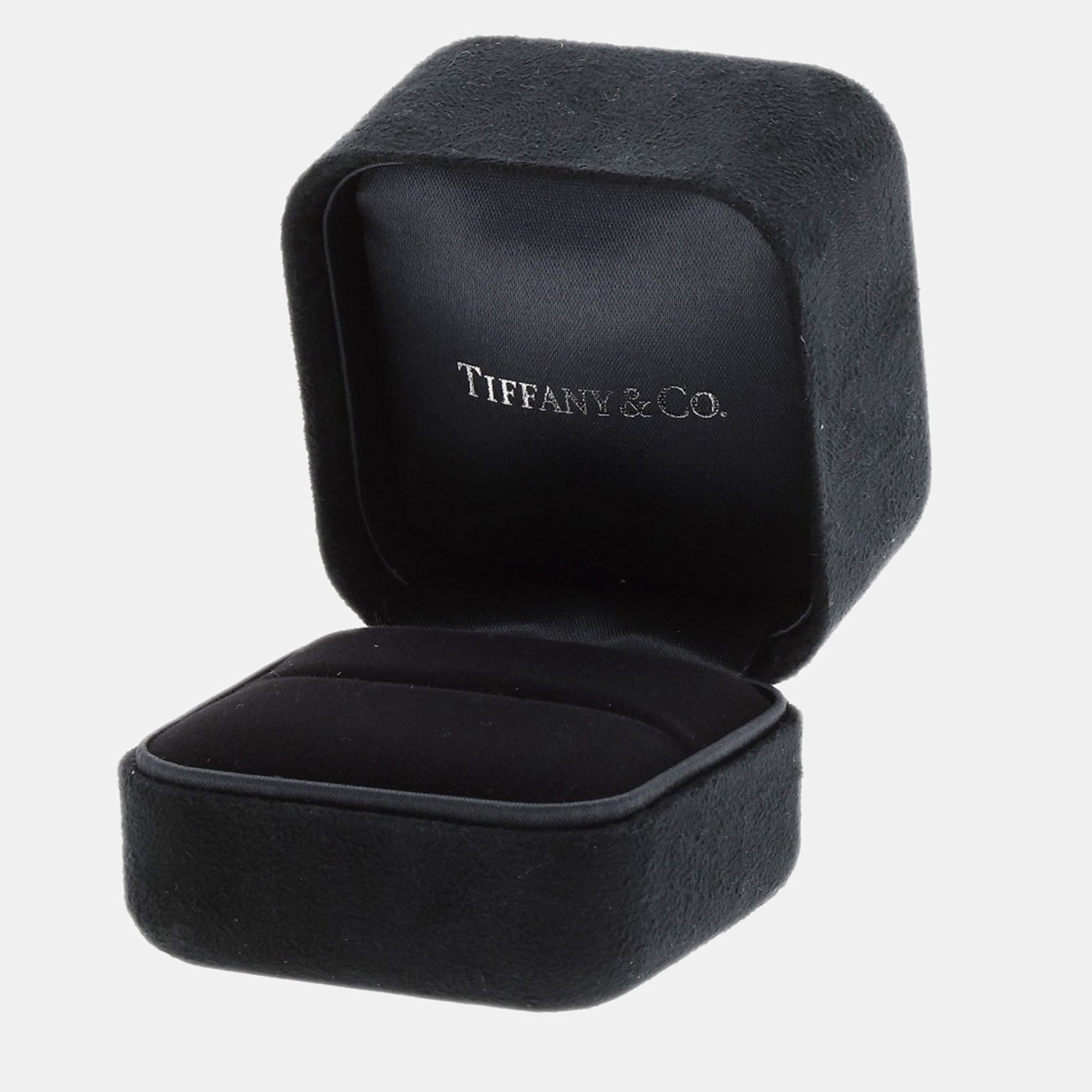 Tiffany & Co. 18K White Gold And Diamond T Band EU 49