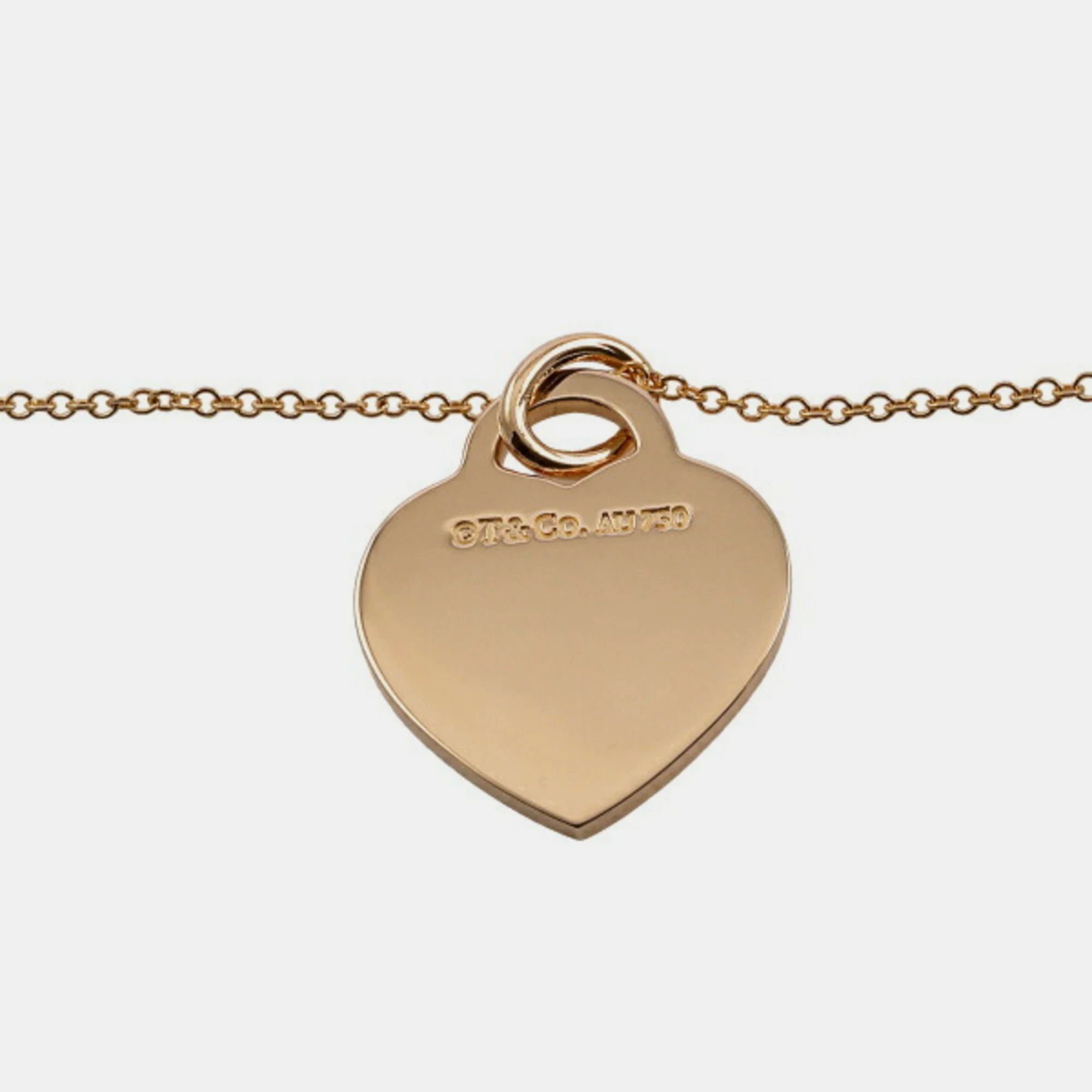 Tiffany & Co. Return To Tiffany Love Heart Tag 18K Rose Gold Diamond Necklace