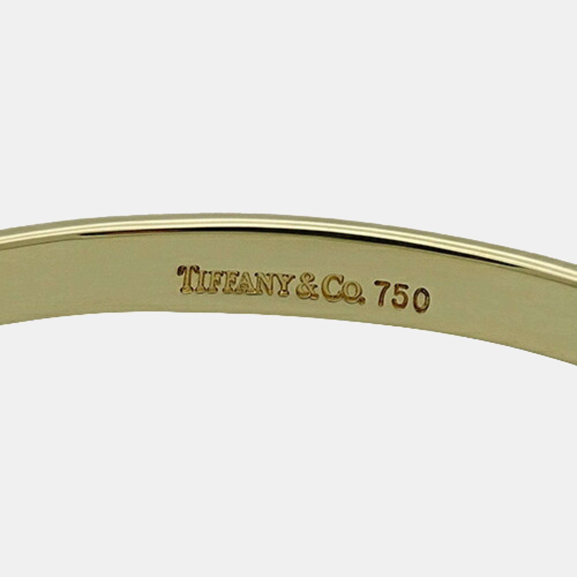 Tiffany & Co. 18K Yellow Gold Hook & Eye Bangle Bracelet