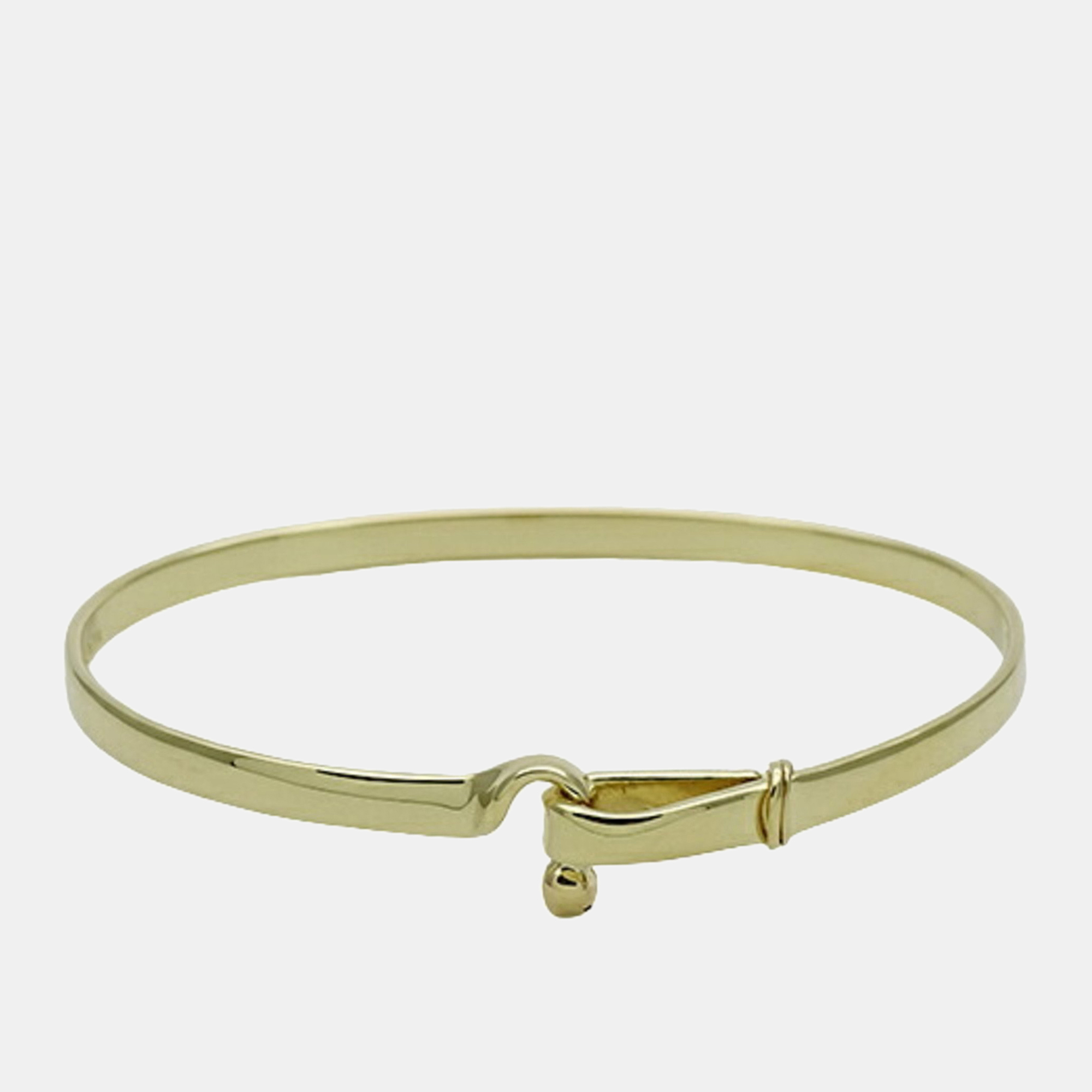 Tiffany & Co. 18K Yellow Gold Hook & Eye Bangle Bracelet