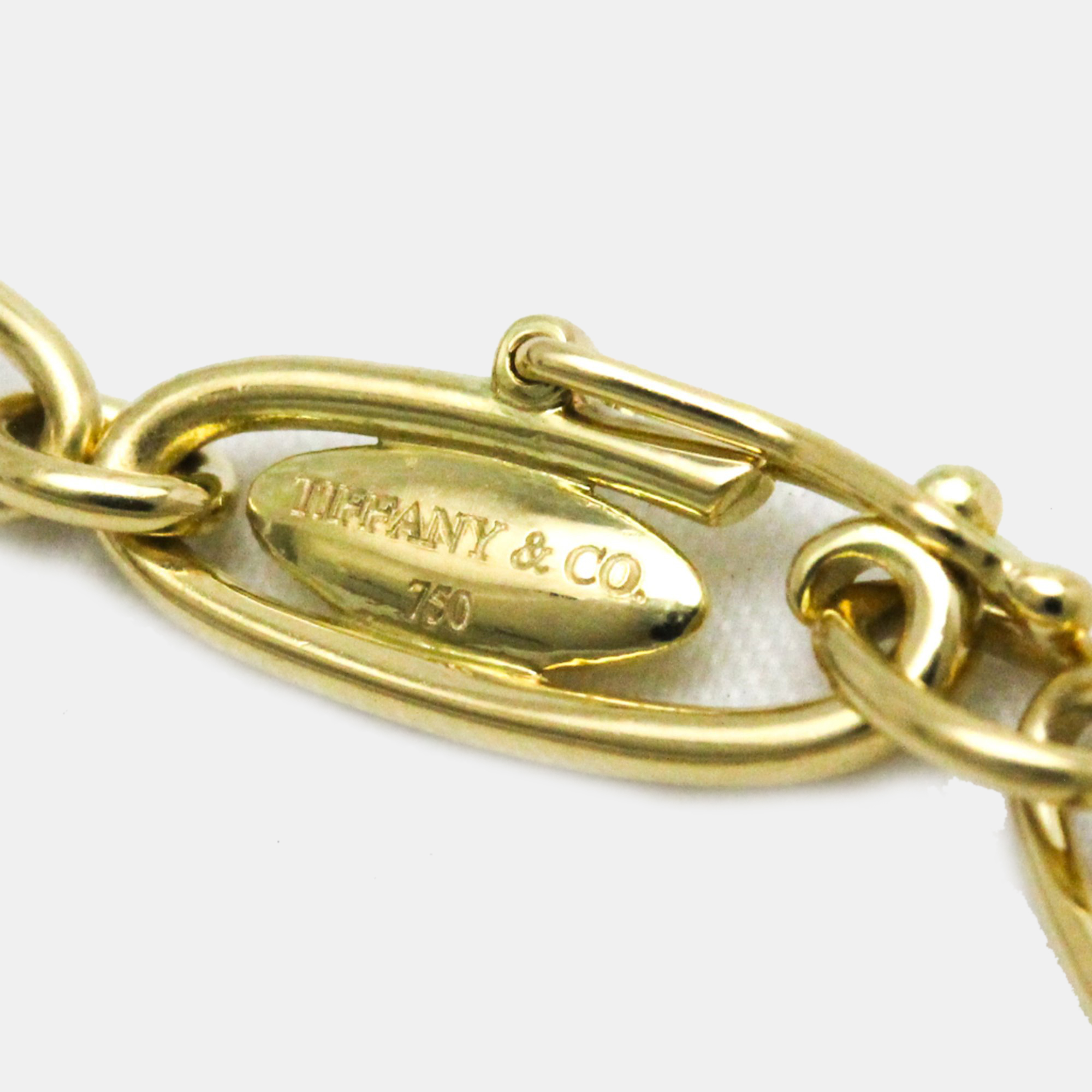 Tiffany & Co. 18K Yellow Gold Starfish Charm Chain Bracelet