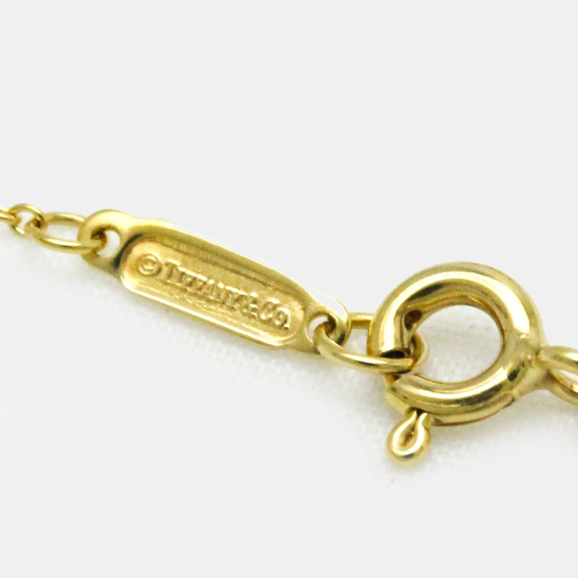Tiffany & Co. Cross 18K Yellow Gold Diamond Necklace