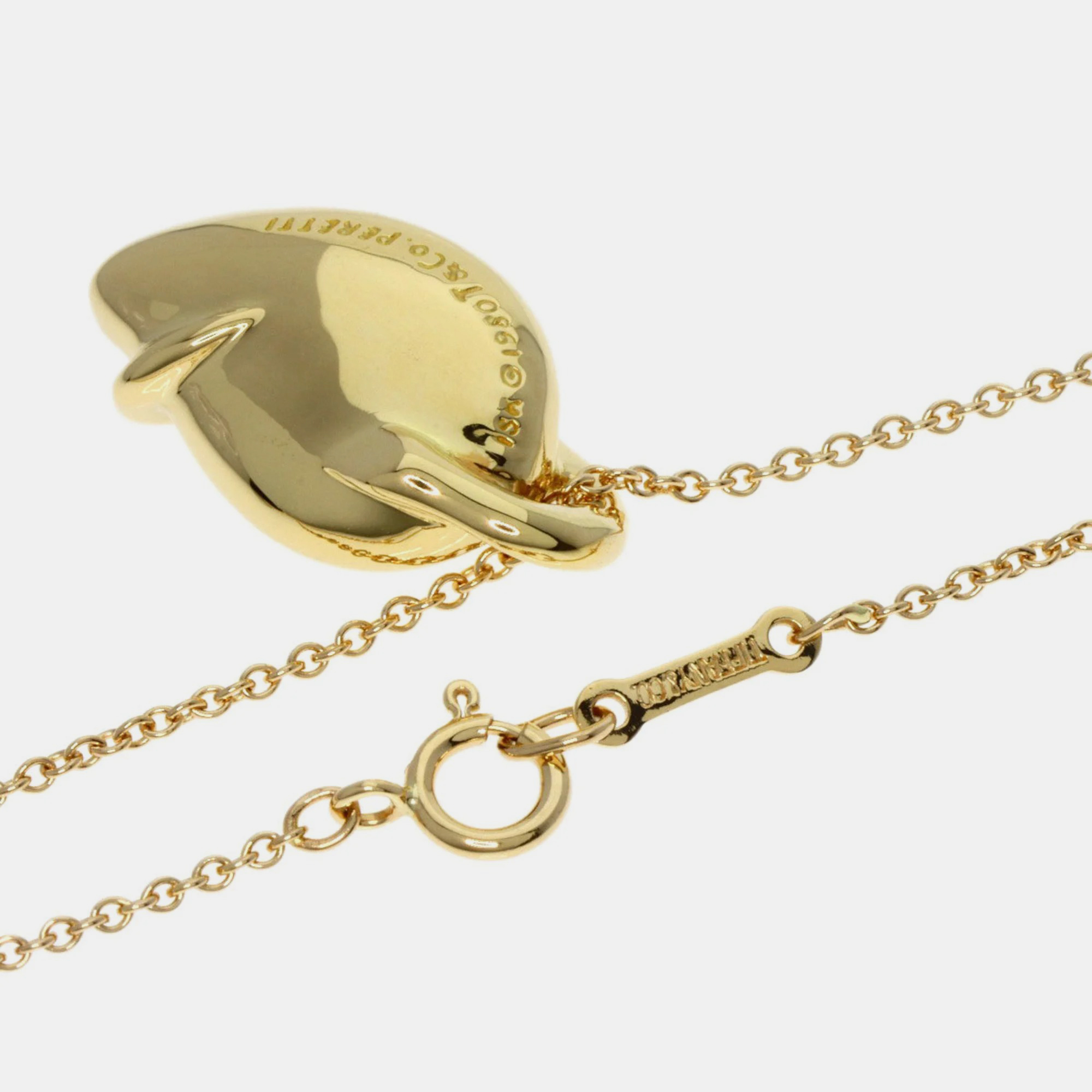 Tiffany & Co. Elsa Peretti Leaf 18K Yellow Gold Necklace