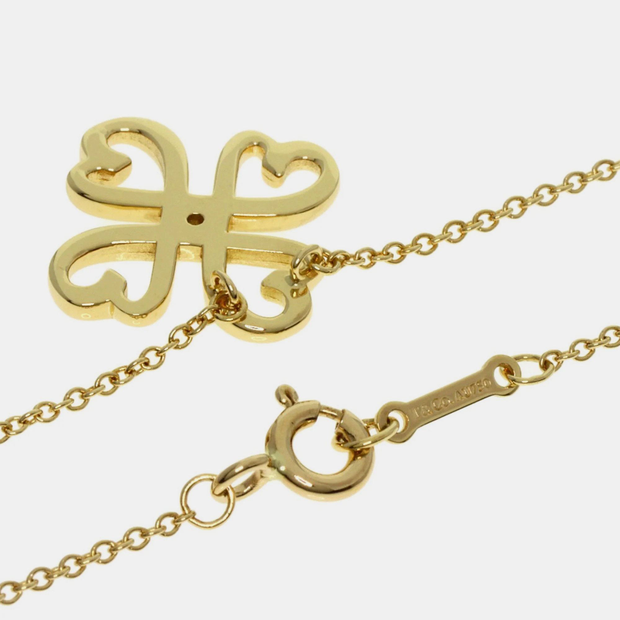 Tiffany & Co. 18K Yellow Gold And Diamond Paloma Picasso Loving Heart Pendant Necklace