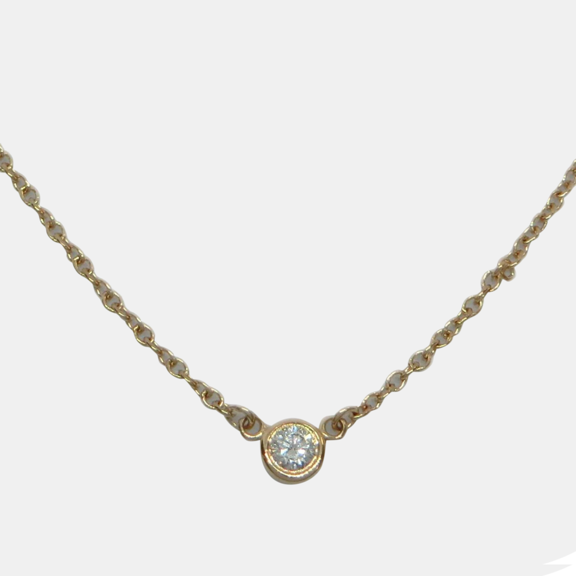 Tiffany & Co. 18K Yellow Gold And Diamond Diamond By The Yard Pendant Necklace