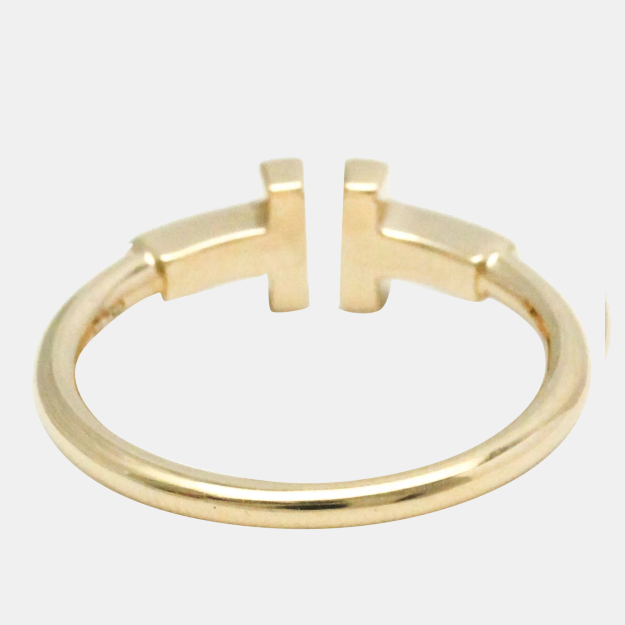 Tiffany & Co. 18K Rose Gold T Wire Band Ring EU 54.5