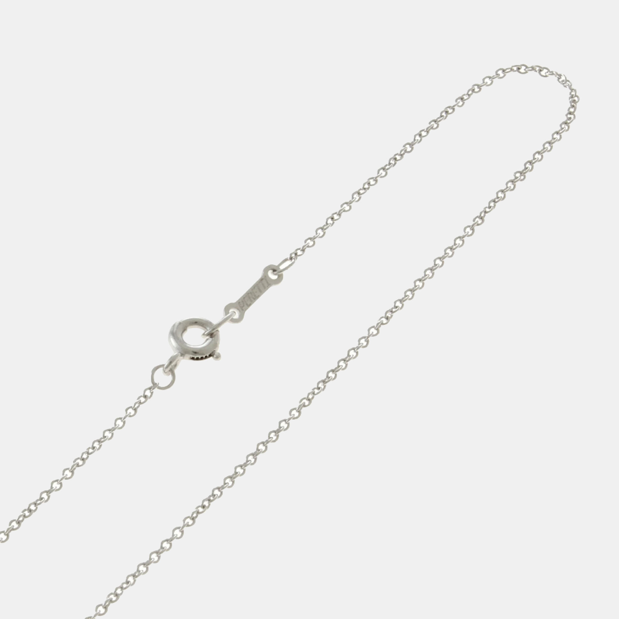 Tiffany & Co. 18K White Gold And Diamond Atlas Bar Pendant Necklace