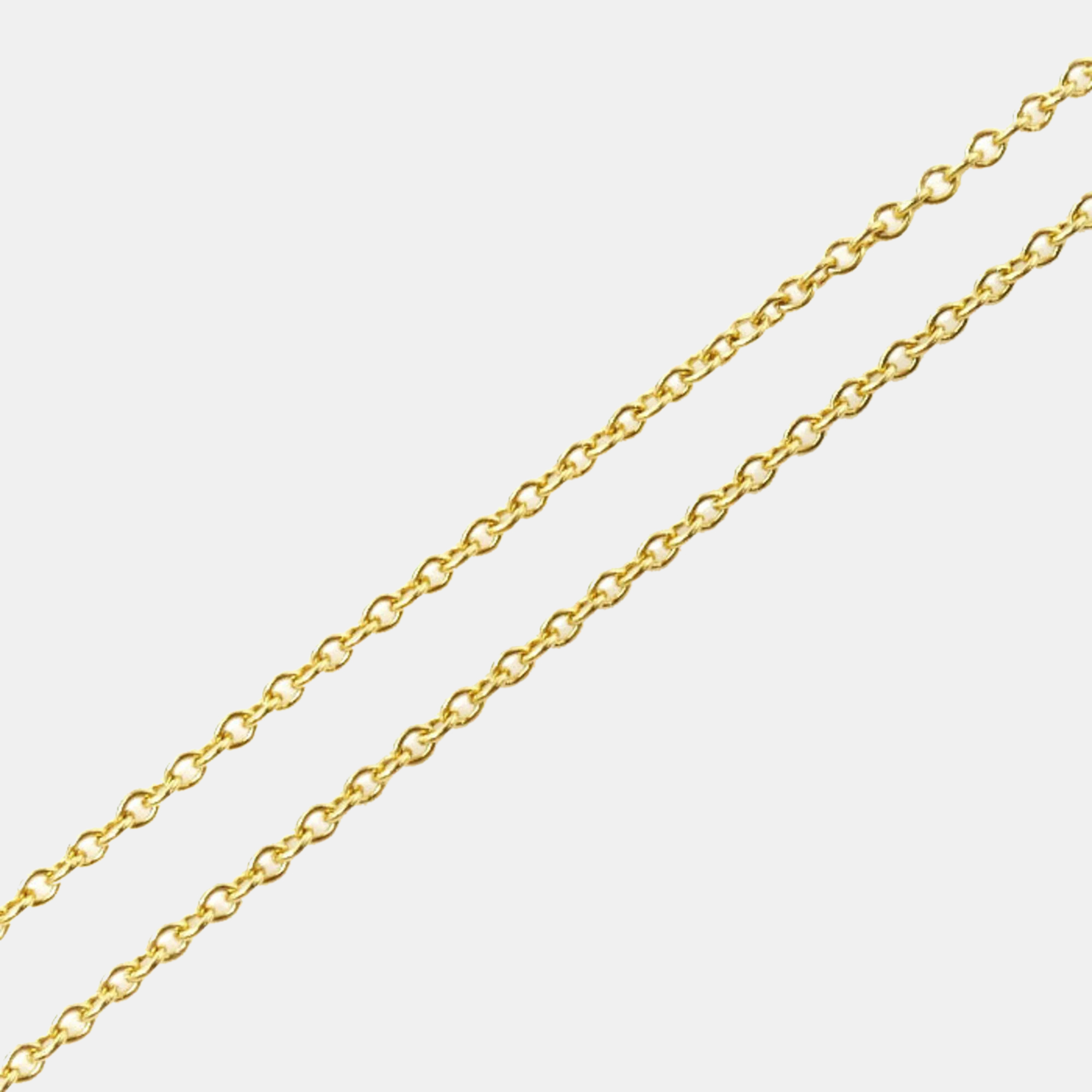 Tiffany & Co. 18K Yellow Gold And Diamond Elsa Peretti Open Heart Pendant Necklace