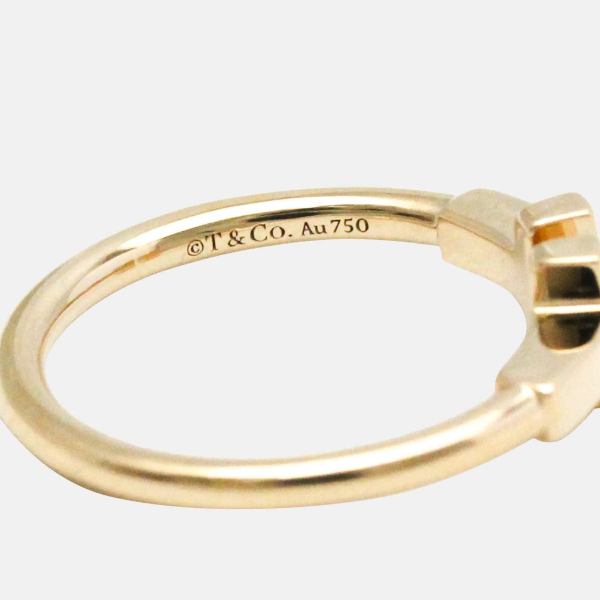 Tiffany & Co. 18K Rose Gold T Wire Band Ring EU 52