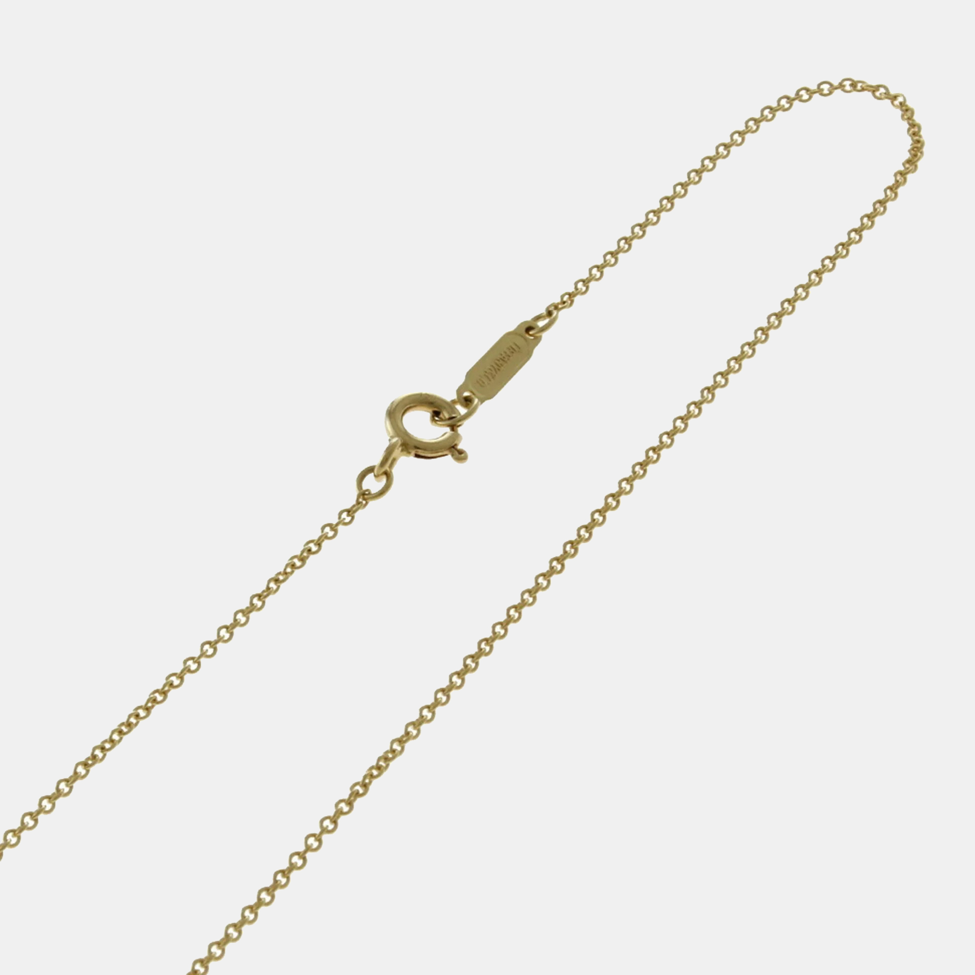 Tiffany & Co. 18K Yellow Gold And Diamond Etoile Heart Pendant Necklace