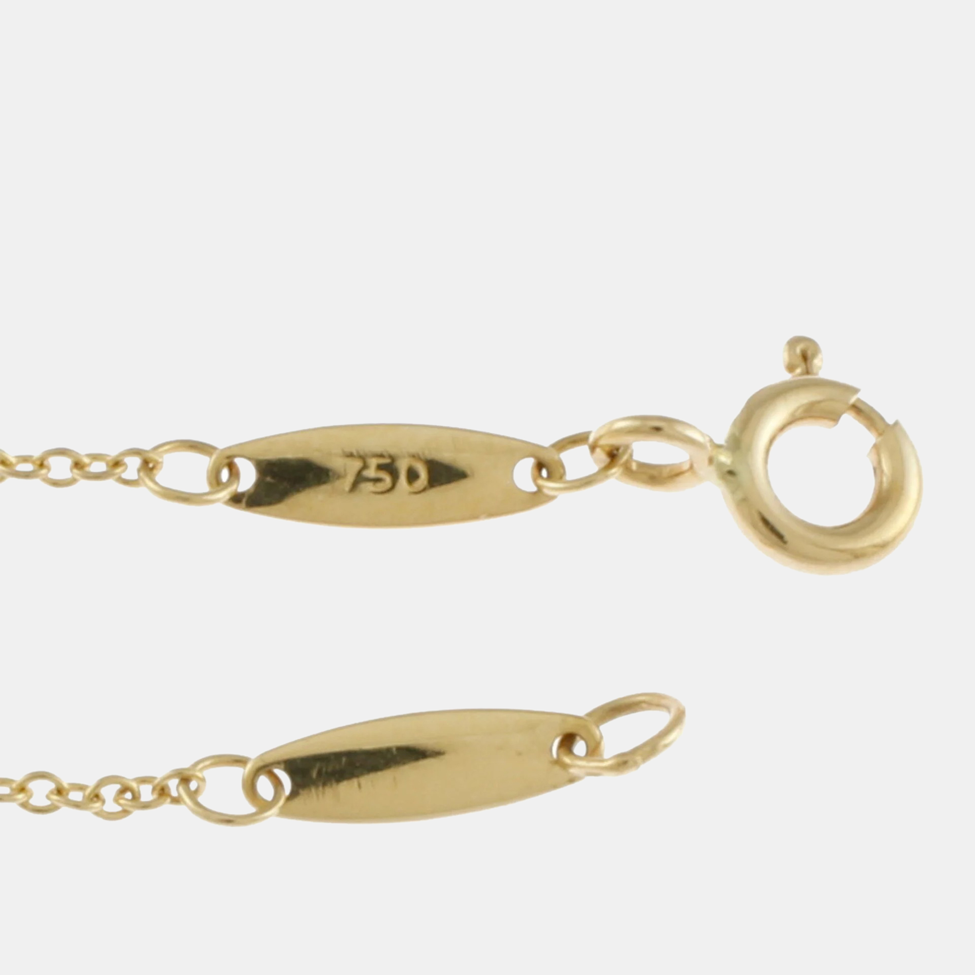 Tiffany & Co. 18K Yellow Gold And Diamond Elsa Peretti Diamonds By The Yard Pendant Necklace