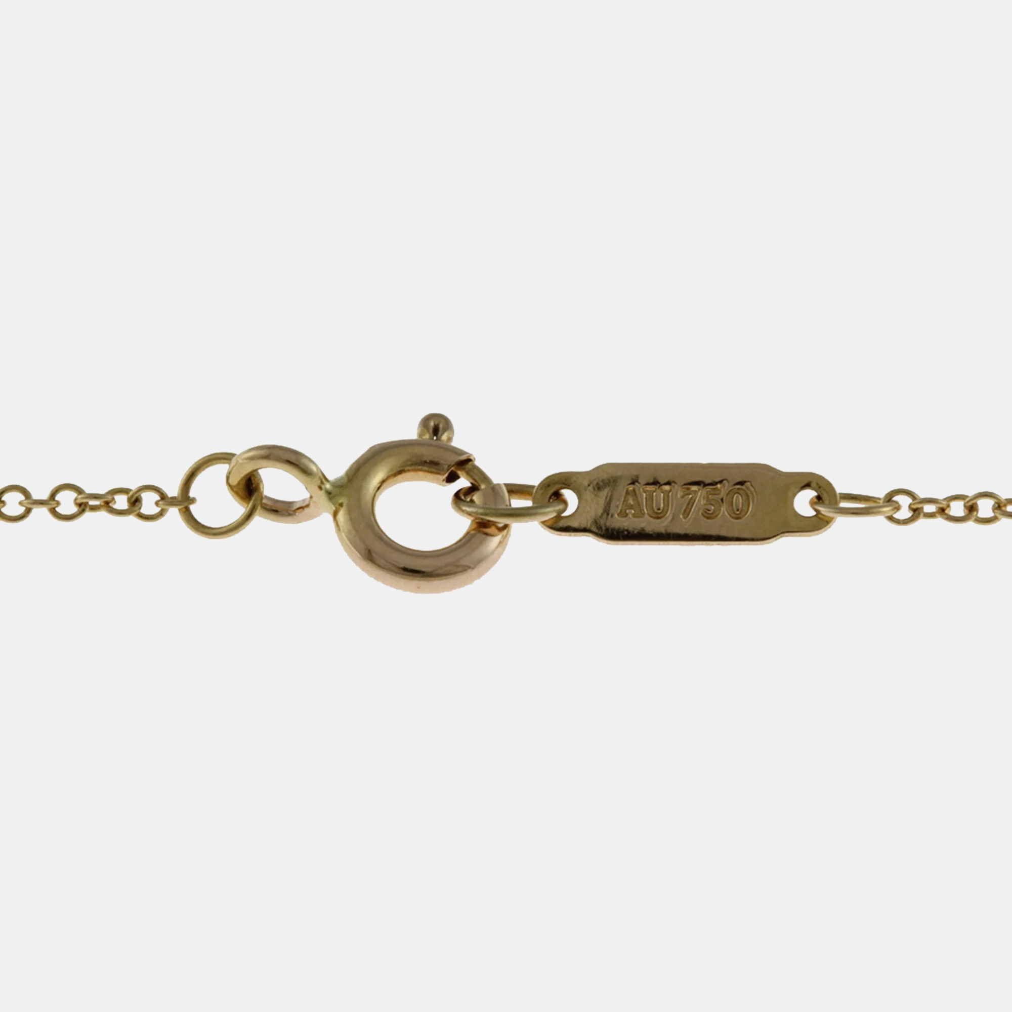 Tiffany & Co. 18K Rose Gold And Diamond Sentimental Heart Pendant Necklace