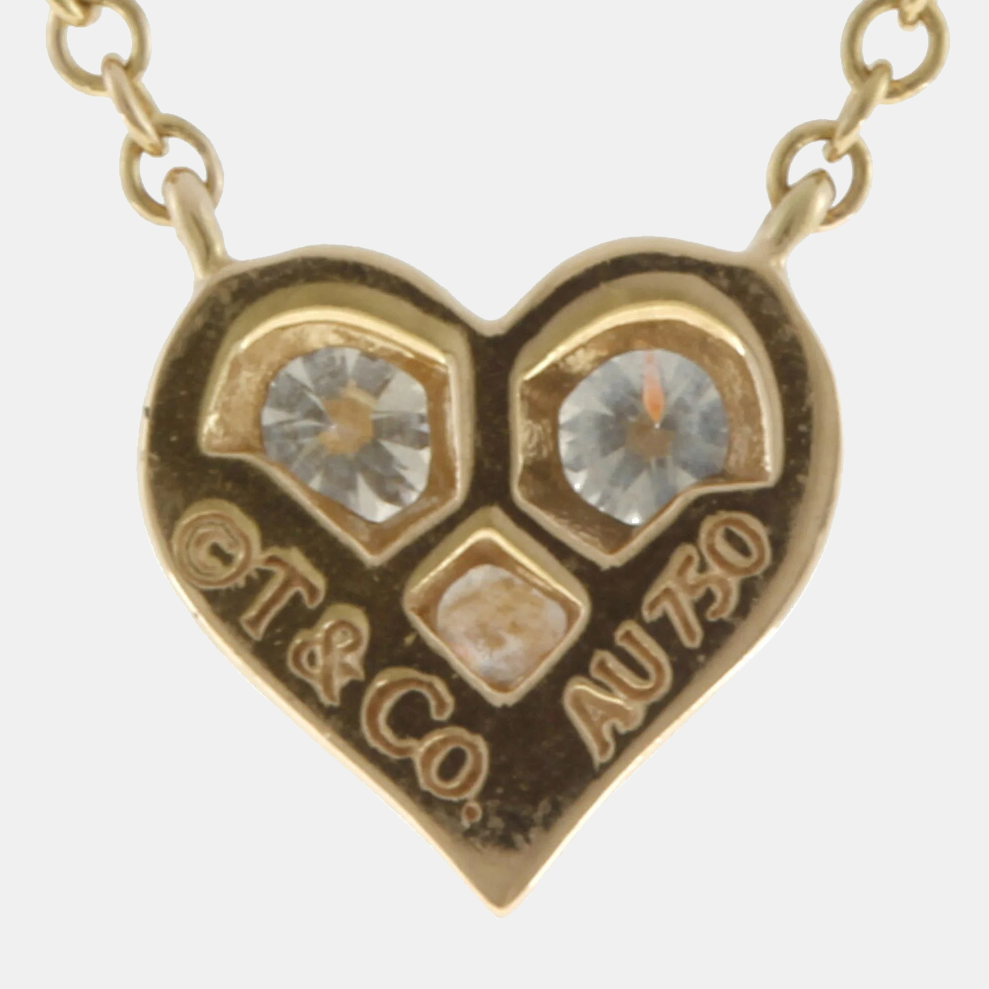 Tiffany & Co. 18K Rose Gold And Diamond Sentimental Heart Pendant Necklace