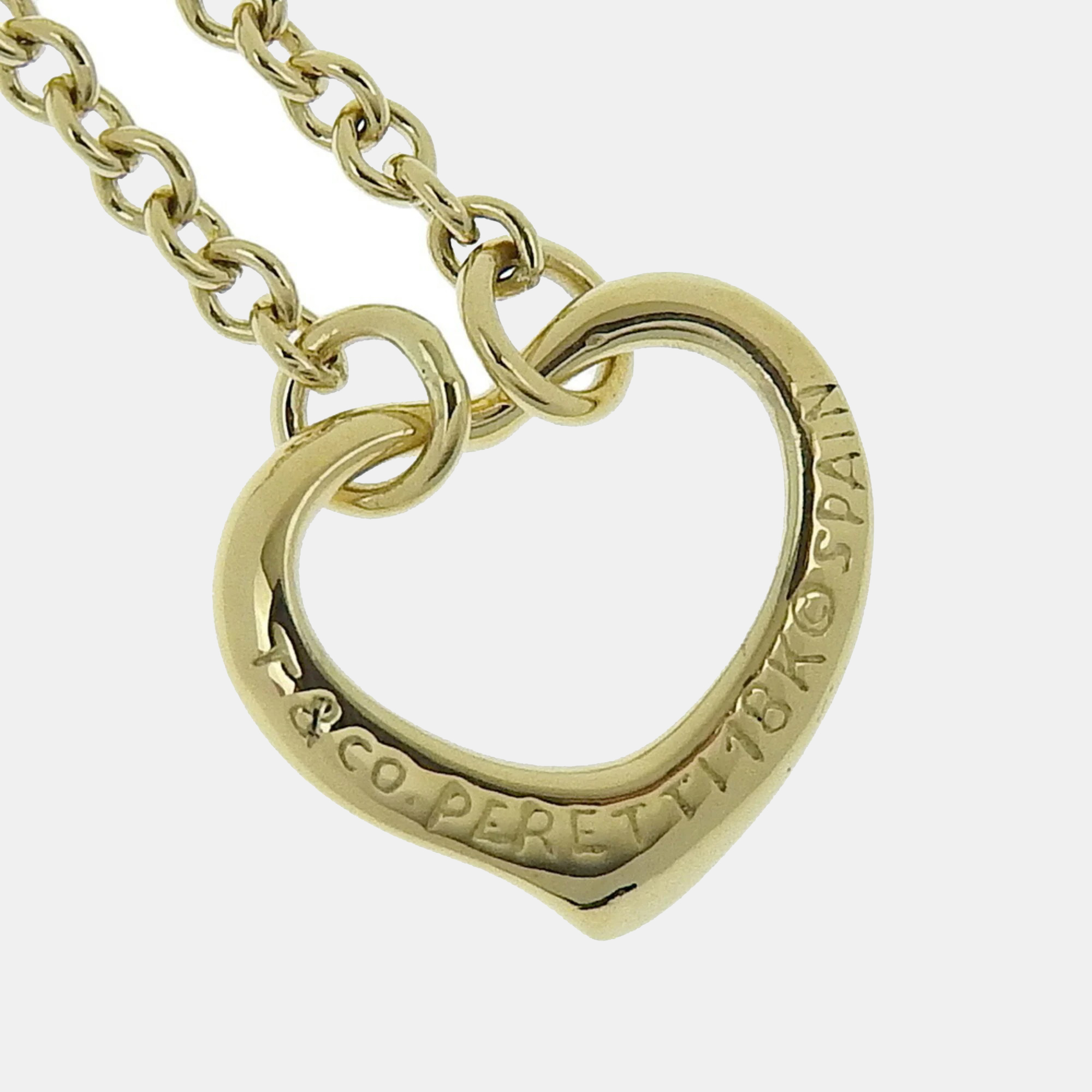 Tiffany & Co. 18K Yellow Gold Elsa Peretti Open Heart Station Bracelet