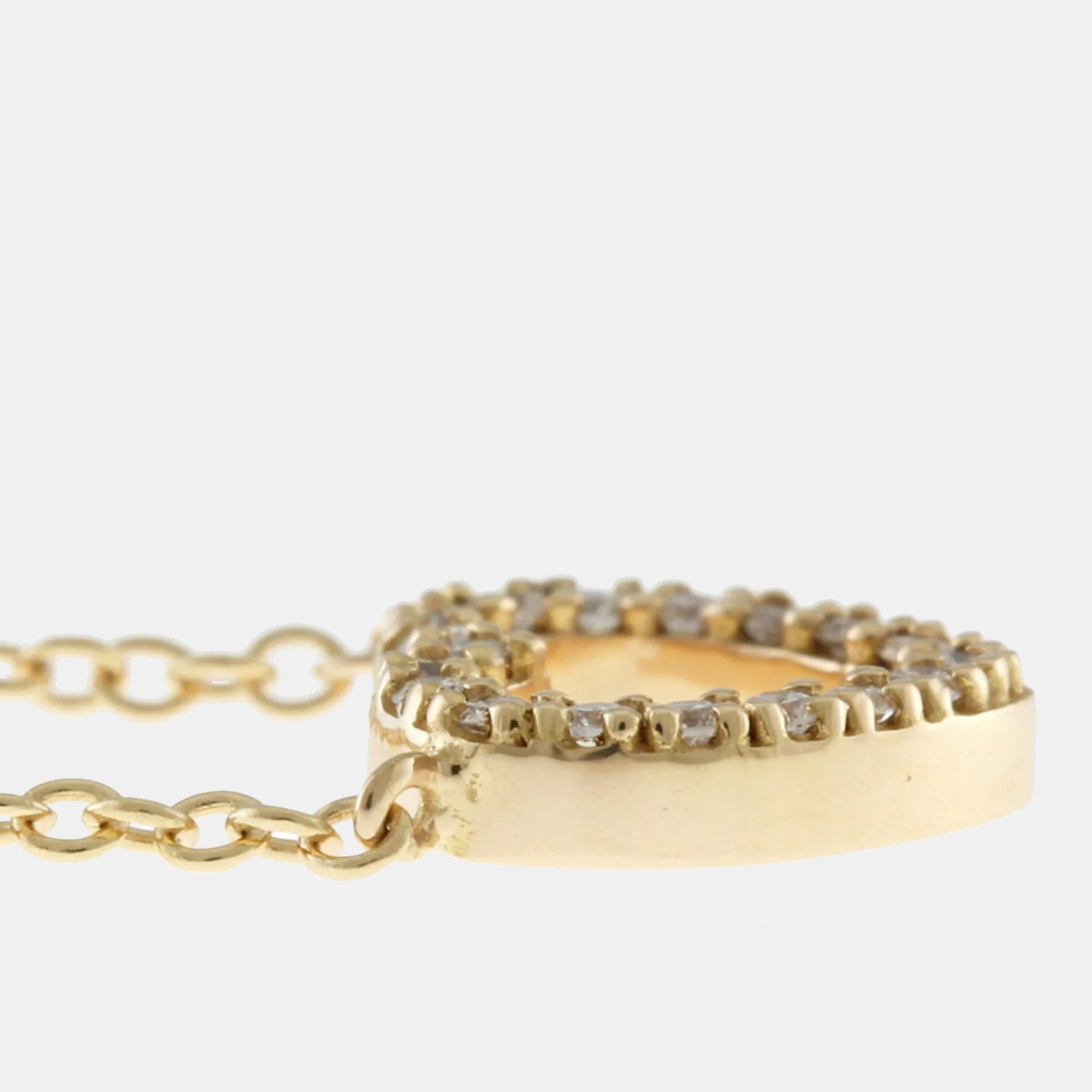Tiffany & Co. 18K Rose Gold And Diamond Metro Heart Pendant Necklace