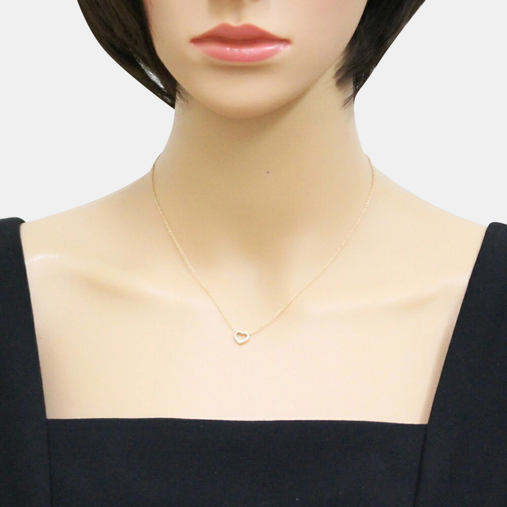 Tiffany & Co. 18K Rose Gold And Diamond Metro Heart Pendant Necklace
