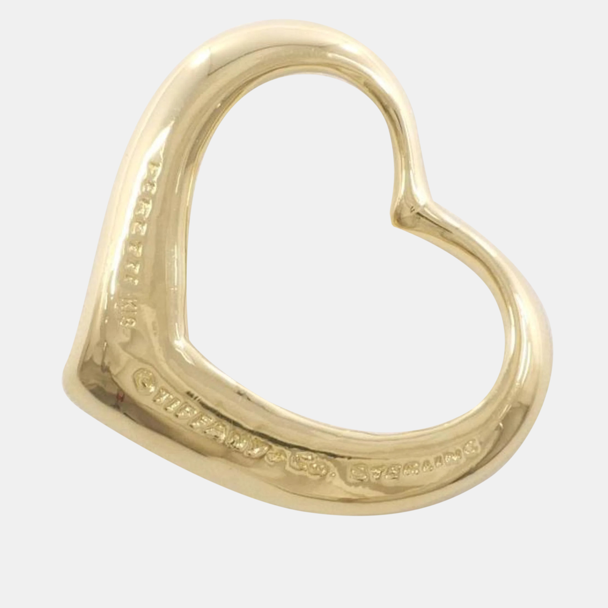 Tiffany & Co. 18K Yellow Gold Elsa Peretti Open Heart Pendant