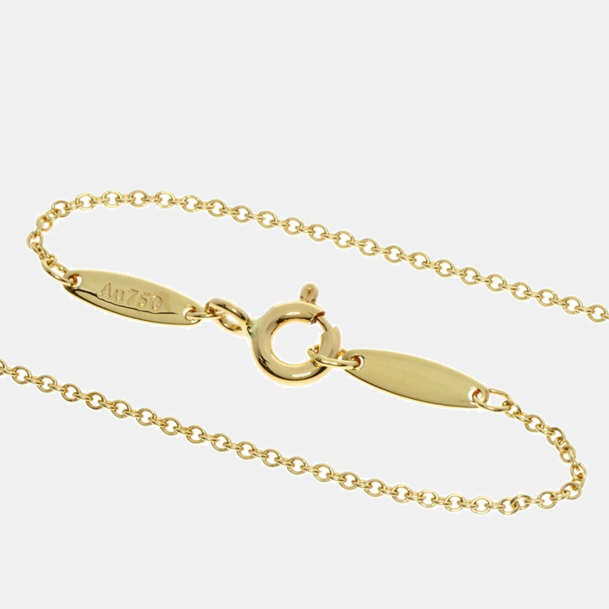 Tiffany & Co. 18K Yellow Gold And Diamond Elsa Peretti Diamonds By The Yard Pendant Necklace