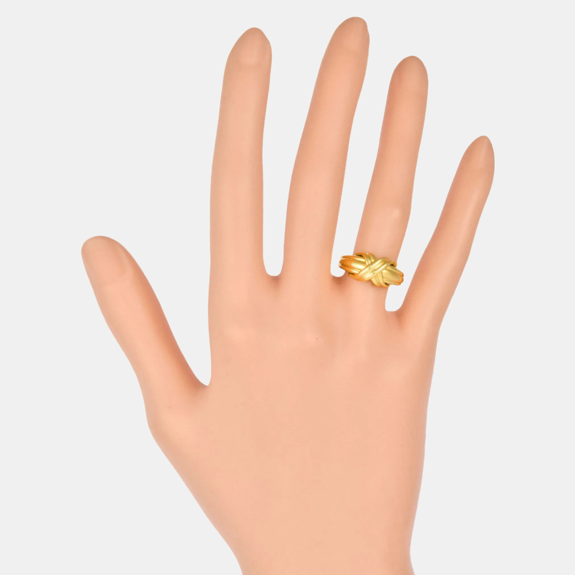 Tiffany & Co. 18K Yellow Gold Tiffany Signature Band Ring EU 52
