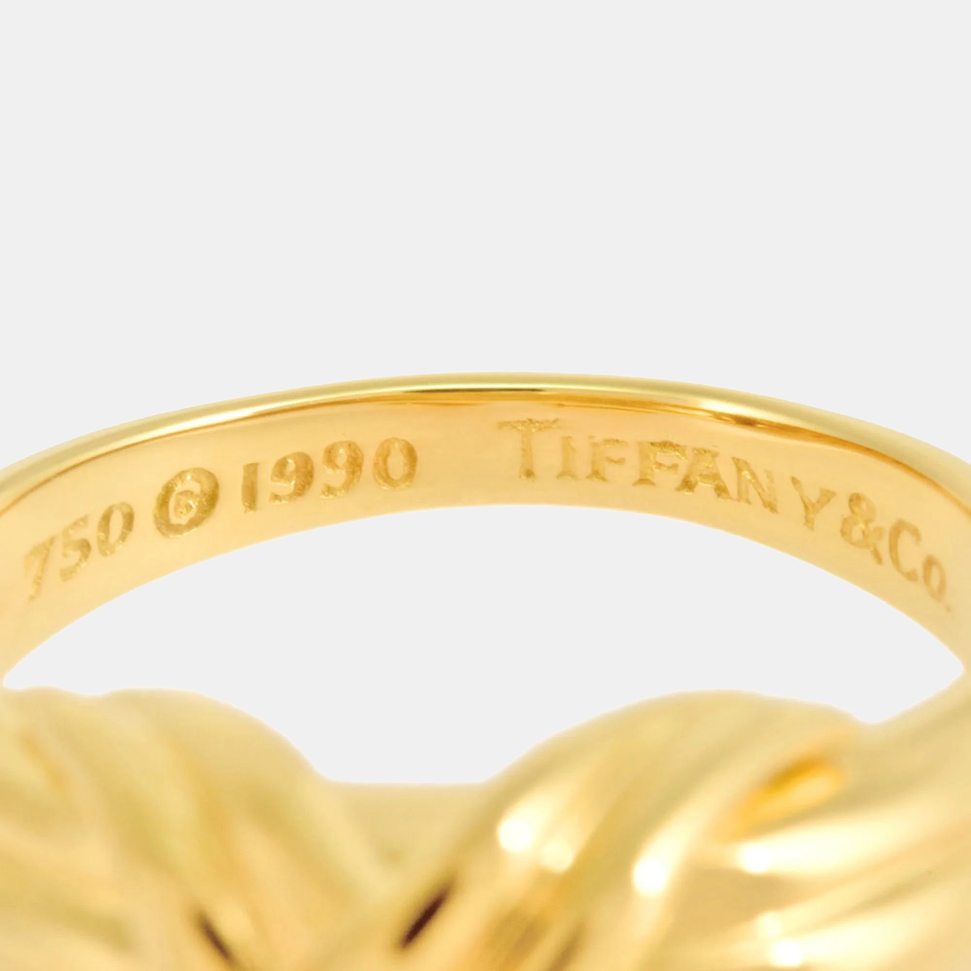 Tiffany & Co. 18K Yellow Gold Tiffany Signature Band Ring EU 52