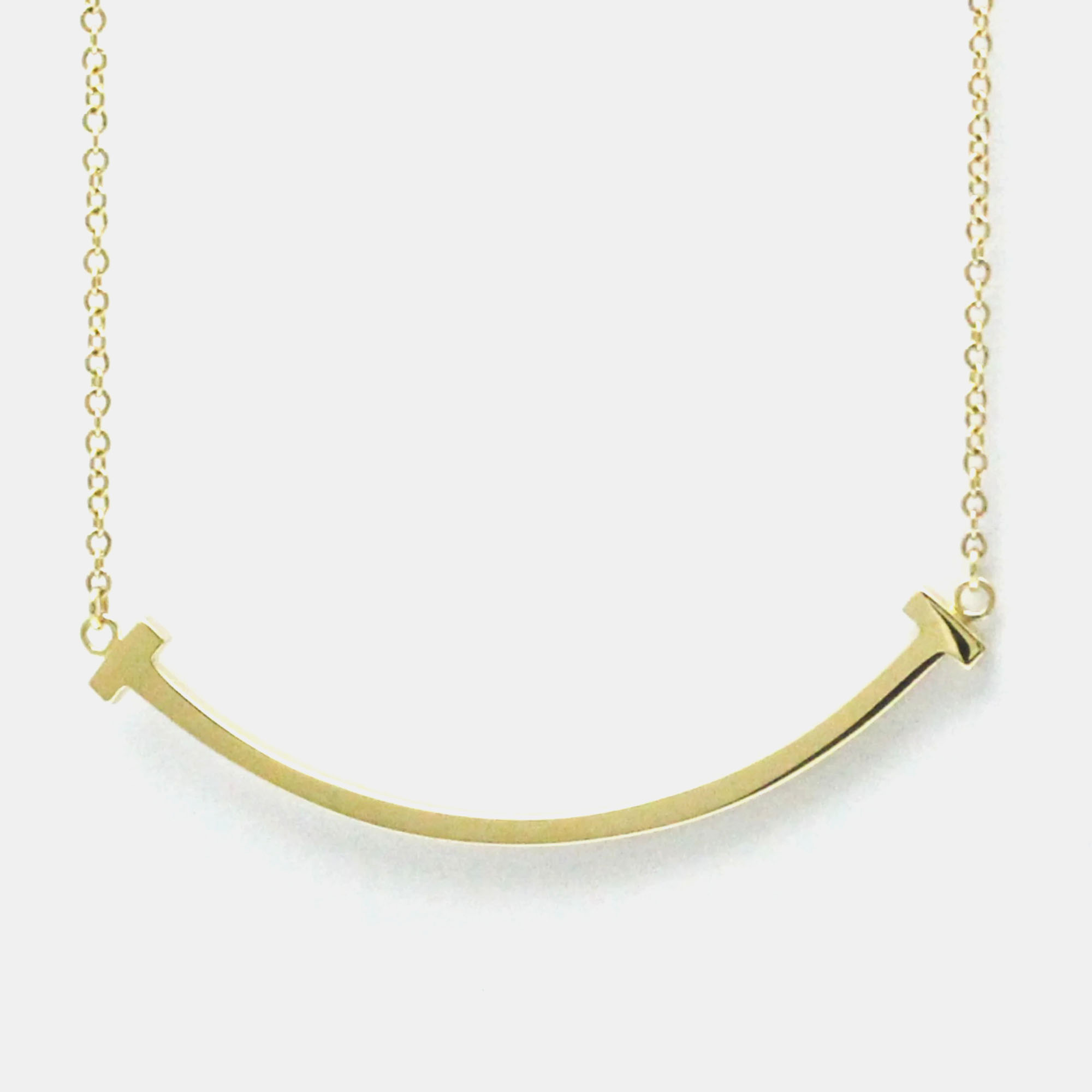 Tiffany & co. 18k yellow gold smile pendant