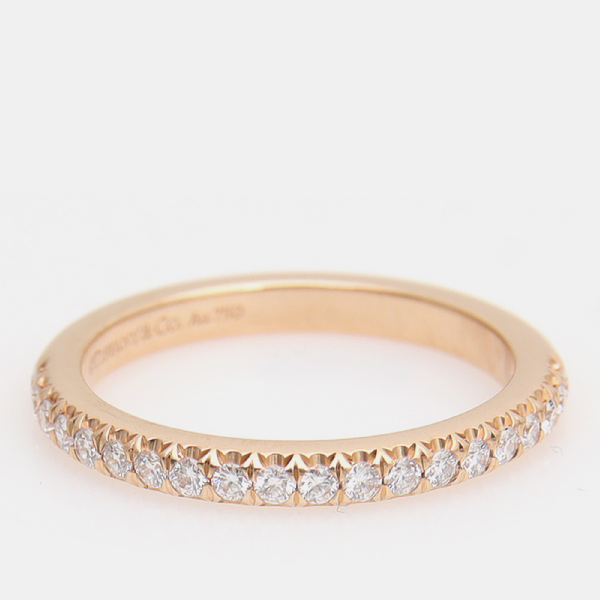 Tiffany & co. rose gold diamond ring kt 6 eu 46