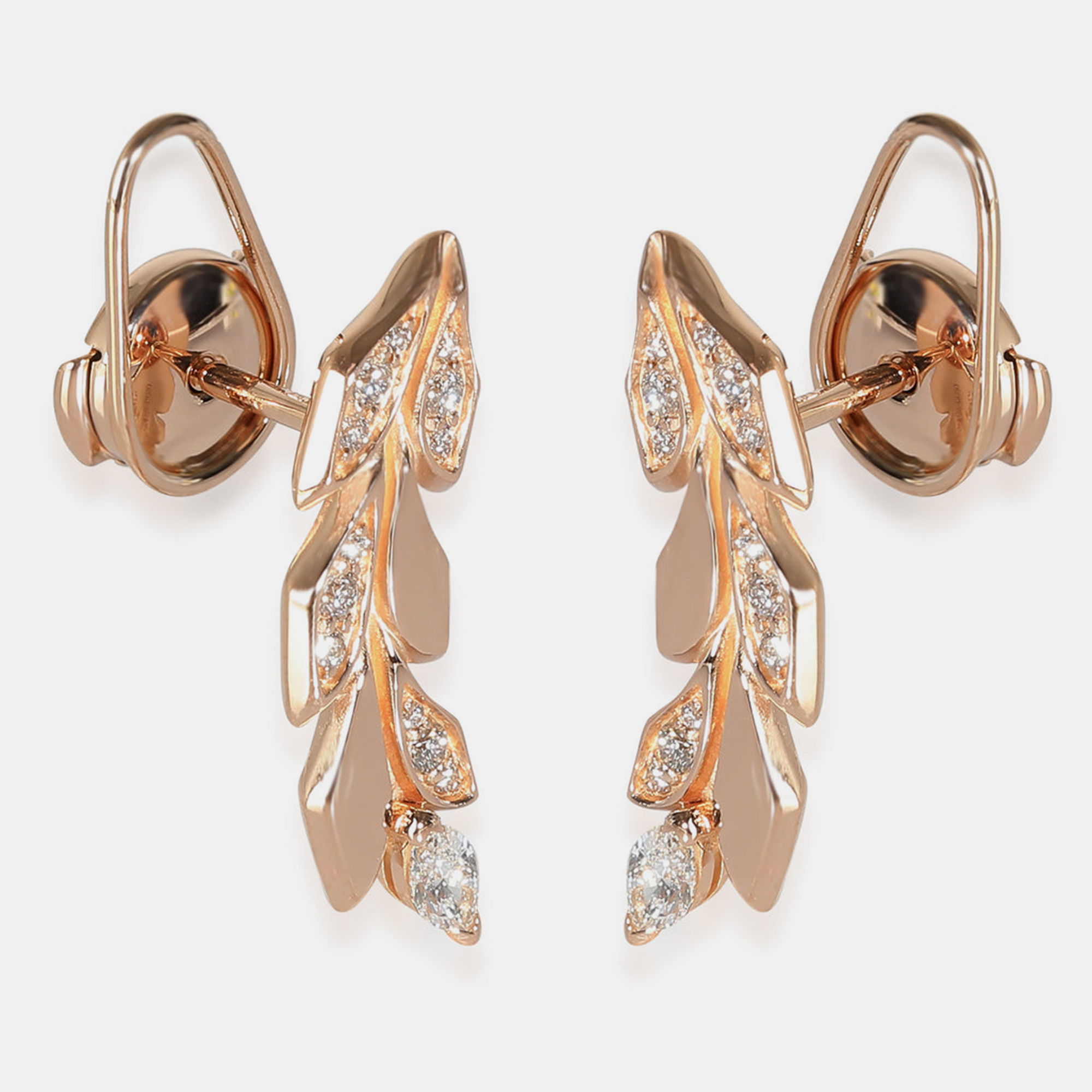 Tiffany & Co. 18k Rose Gold 0.33 CTW Victoria Earrings