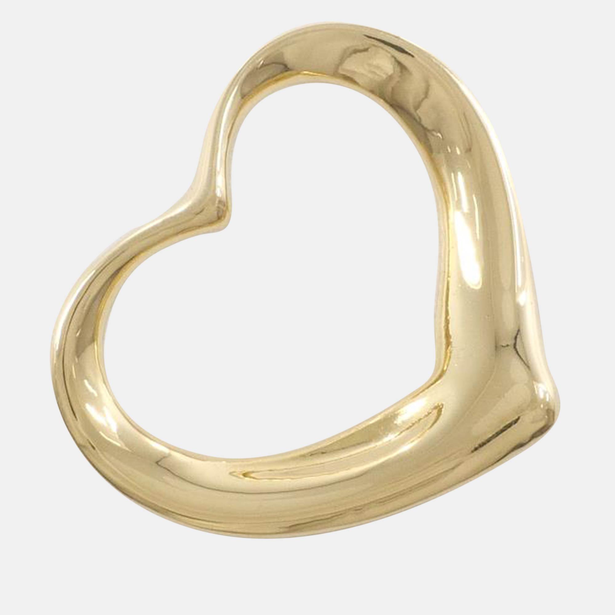 Tiffany & co gold metal 18k open heart pendant