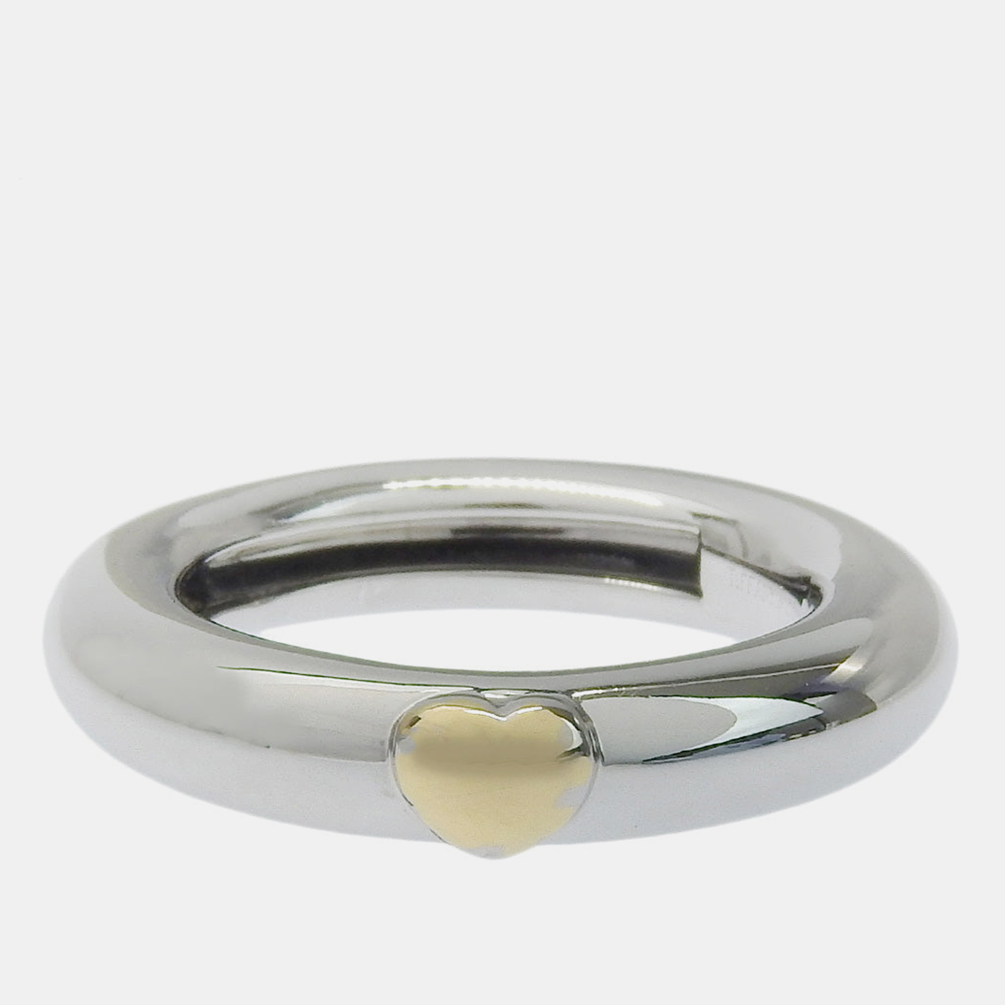 Tiffany & co. 18k white gold heart ring eu 48