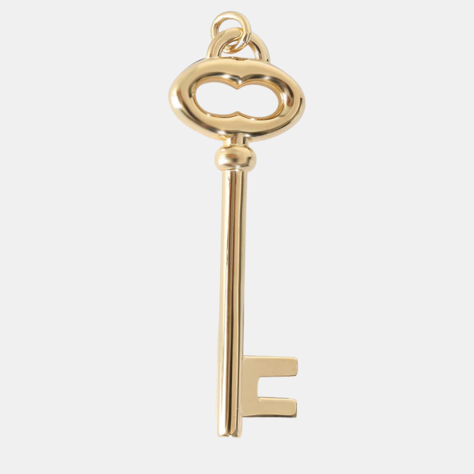 Tiffany & co. 18k yellow gold key fashion pendant