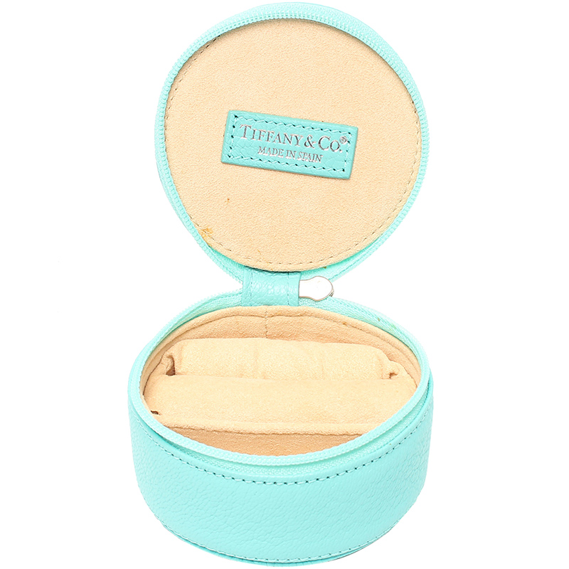 Tiffany & Co. Torquoise Leather Round Jewelry Case, Blue
Tiffany & Co. Torquoise Leather Round Jewelry Case, Blue