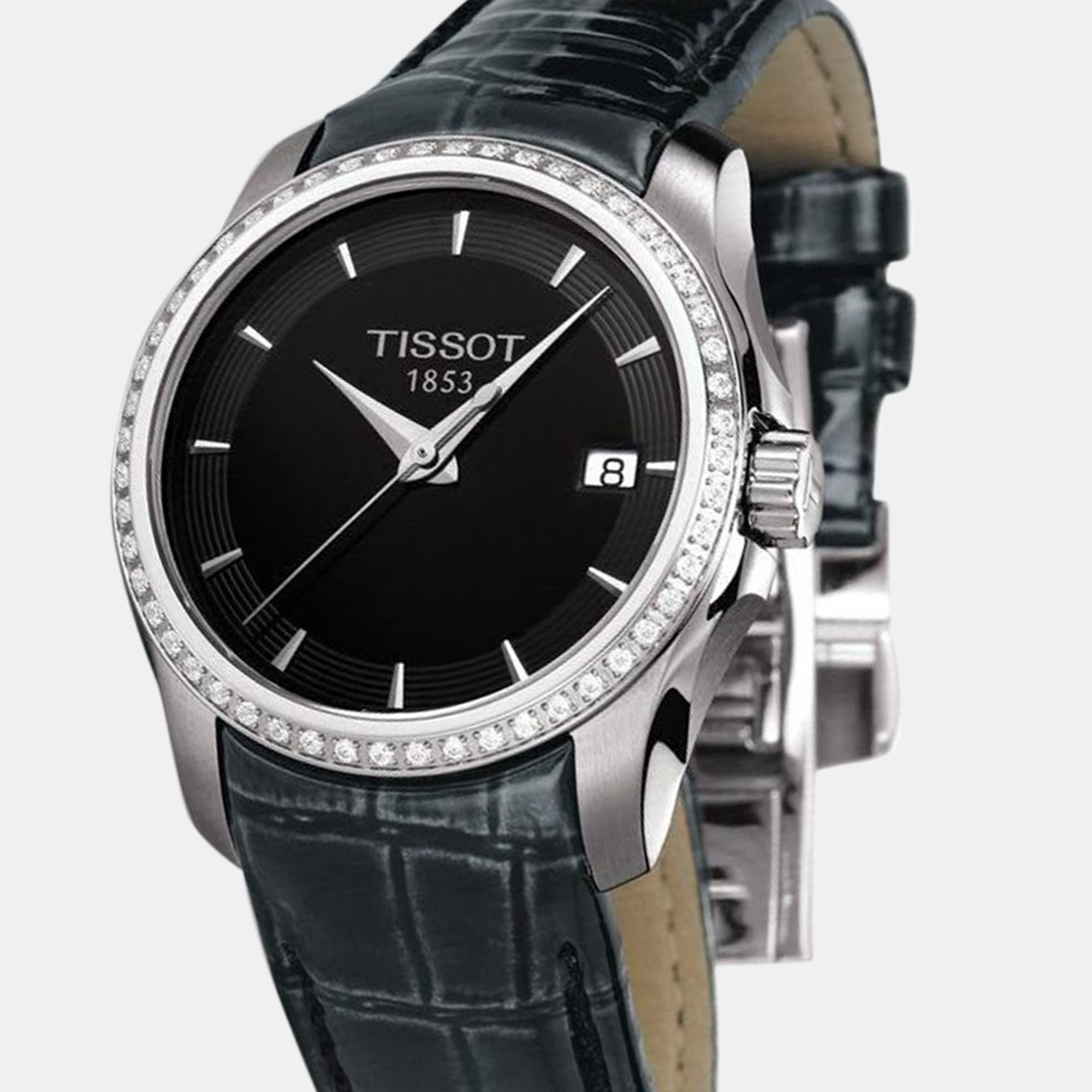 Tissot t-trend couturier quartz black dial watch t035.210.66.051.00 32mm