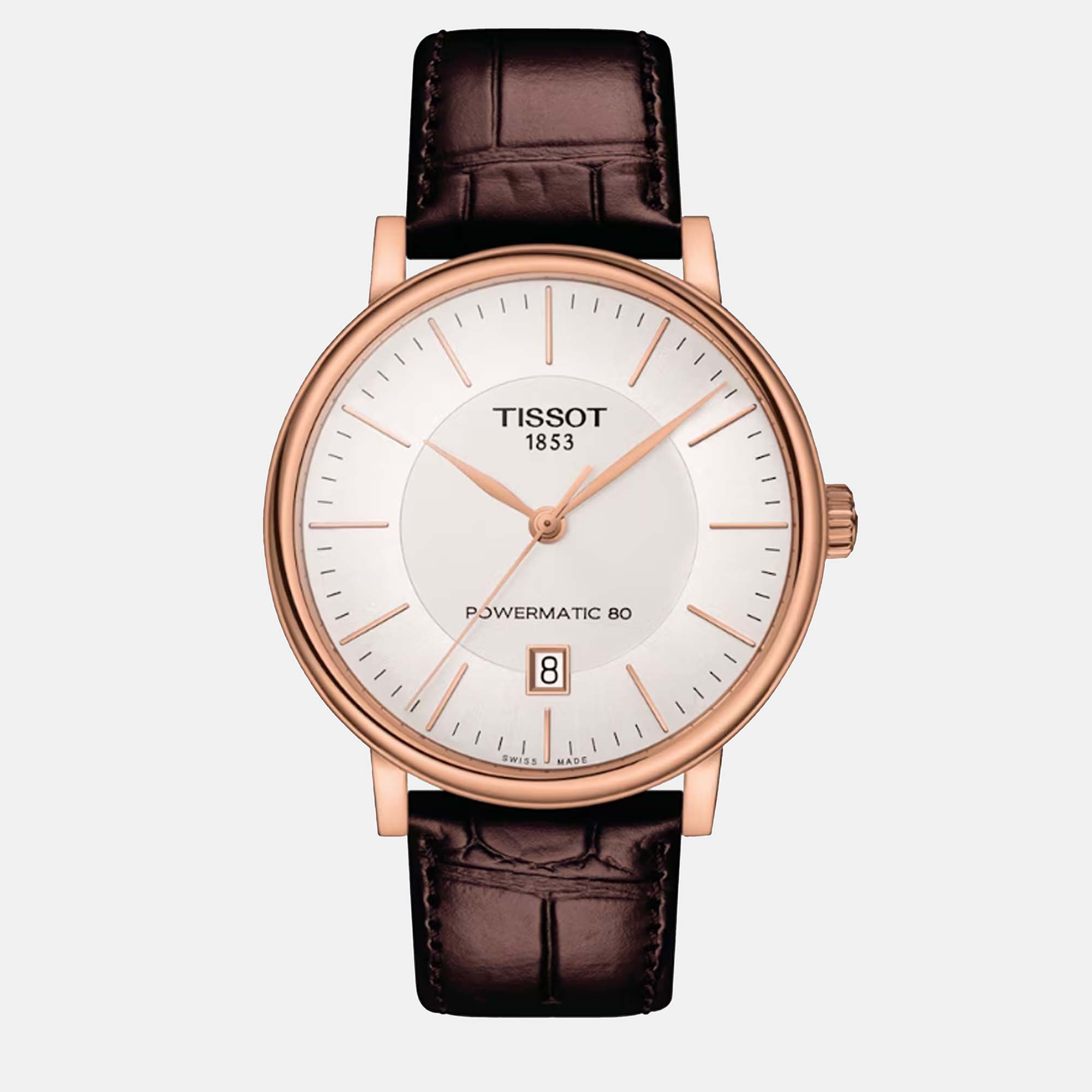 Tissot brown leather watch 40 mm
